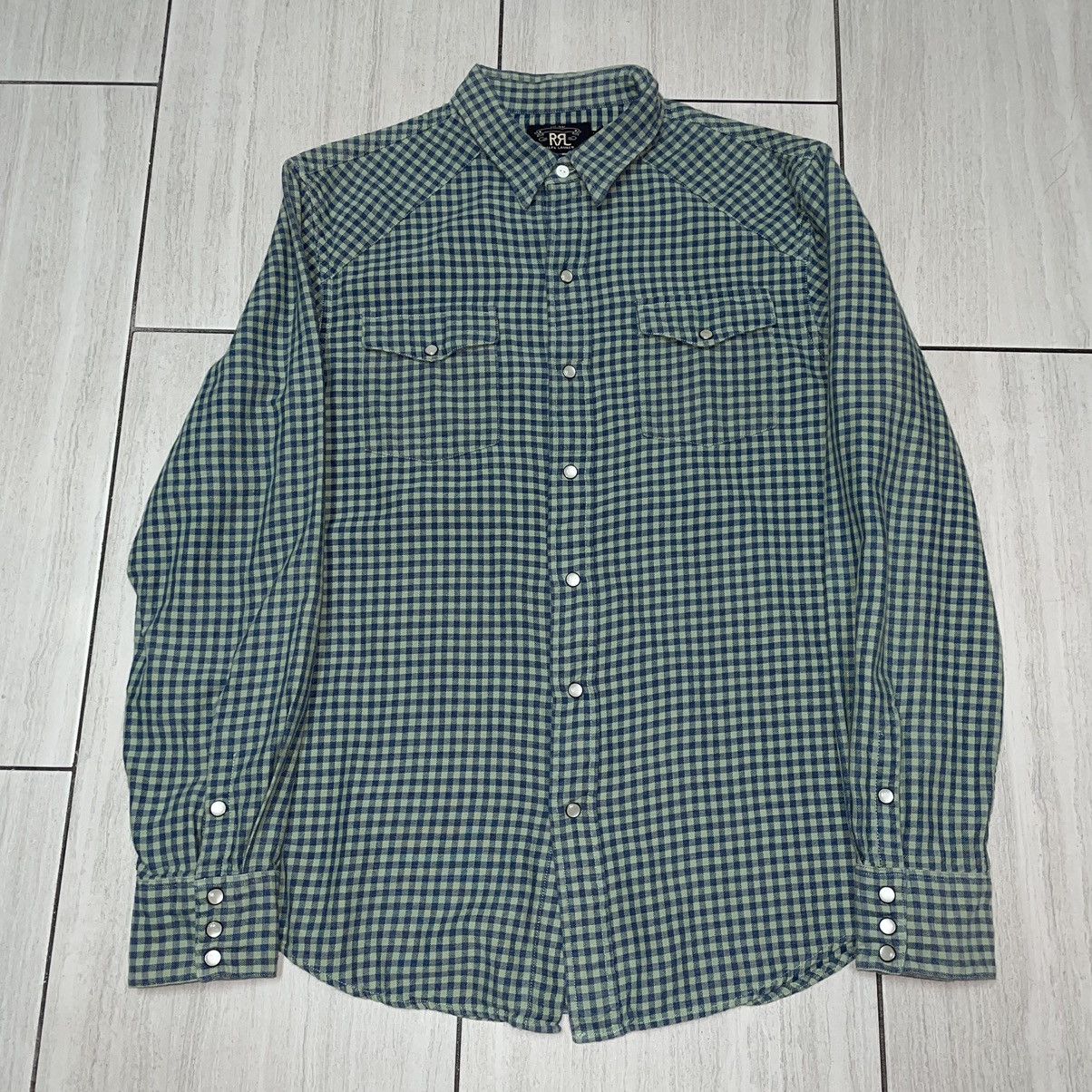RRL Ralph Lauren RRL Polo Ralph Lauren Snap Button Up Shirt Size US L / EU 52-54 / 3 - 1 Thumbnail