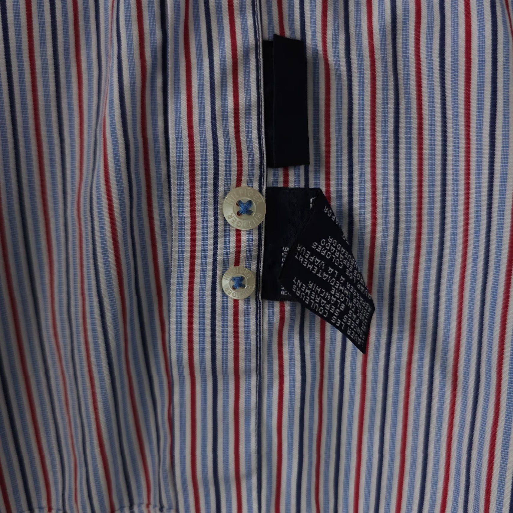 Tommy Hilfiger Tommy Hilfiger Shirt Mens XL Red White Blue Striped 80s 2 Ply Fabric Button Down Size US XL / EU 56 / 4 - 5 Thumbnail