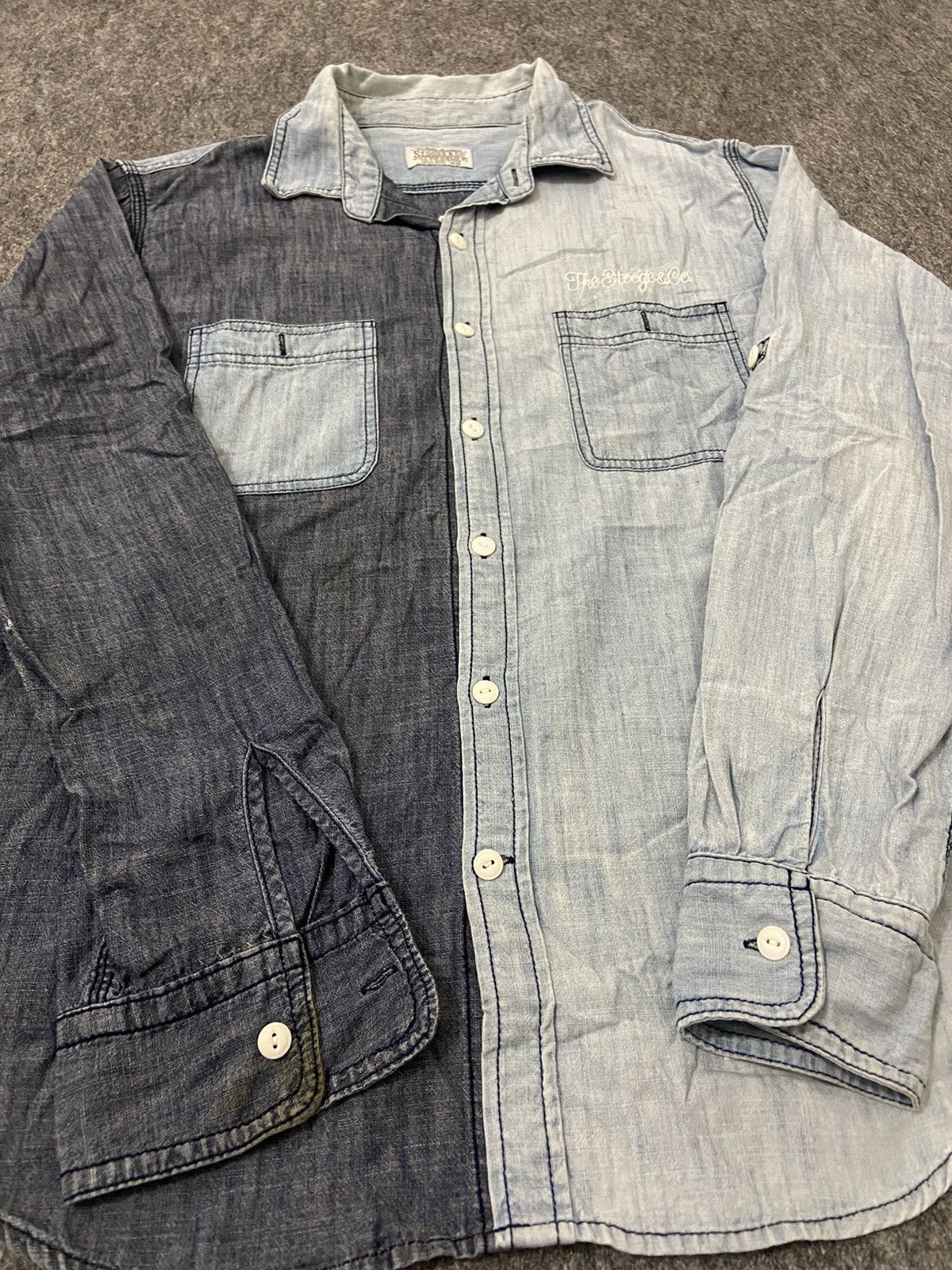 Hysteric Glamour × If Six Was Nine × Japanese Brand stooge & co capital style long denim shirt Size US L / EU 52-54 / 3 - 4 Thumbnail