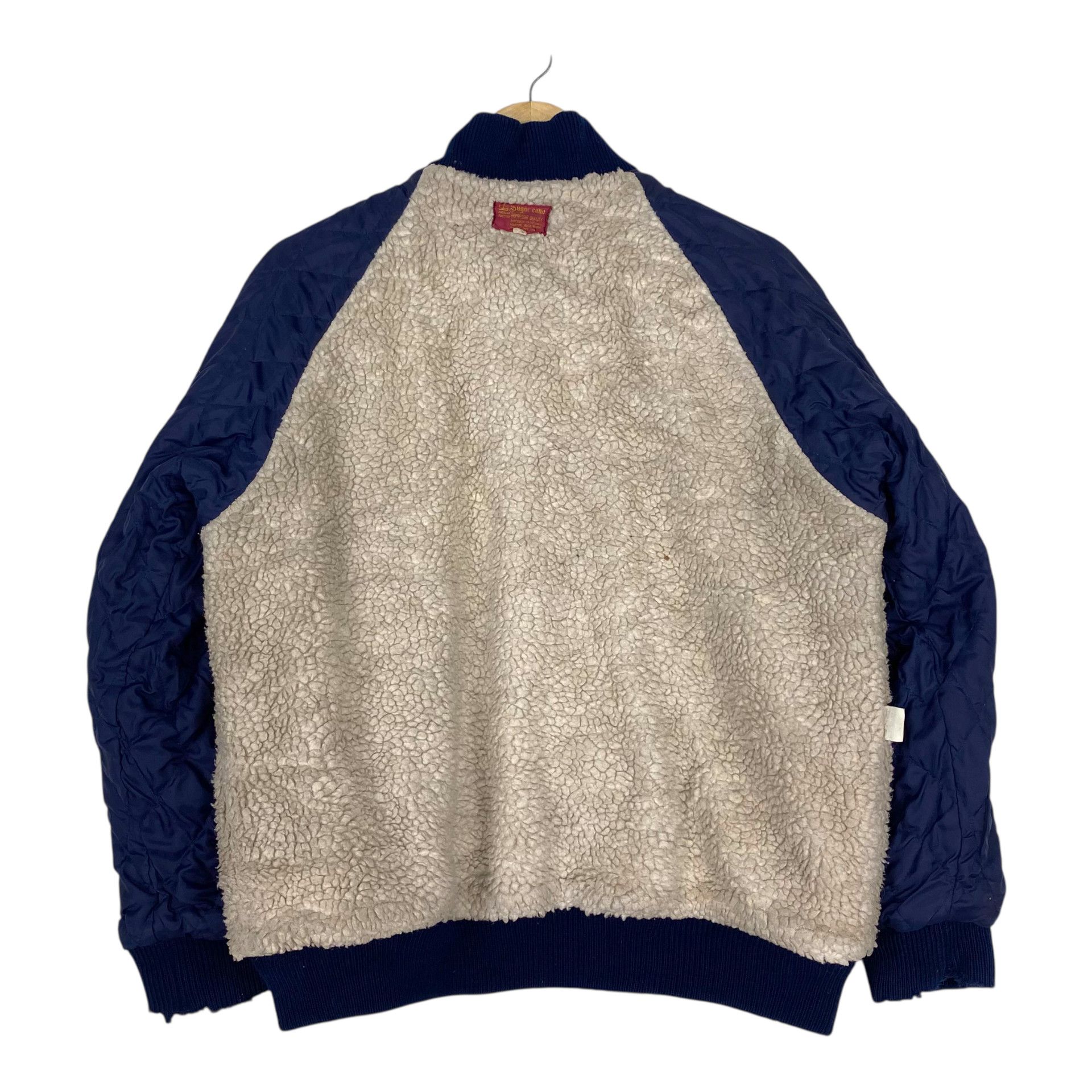 Sugar Cane 💥70s DISTRESSED CORDUROY BOMBER NAVY JACKET Size US M / EU 48-50 / 2 - 11 Thumbnail