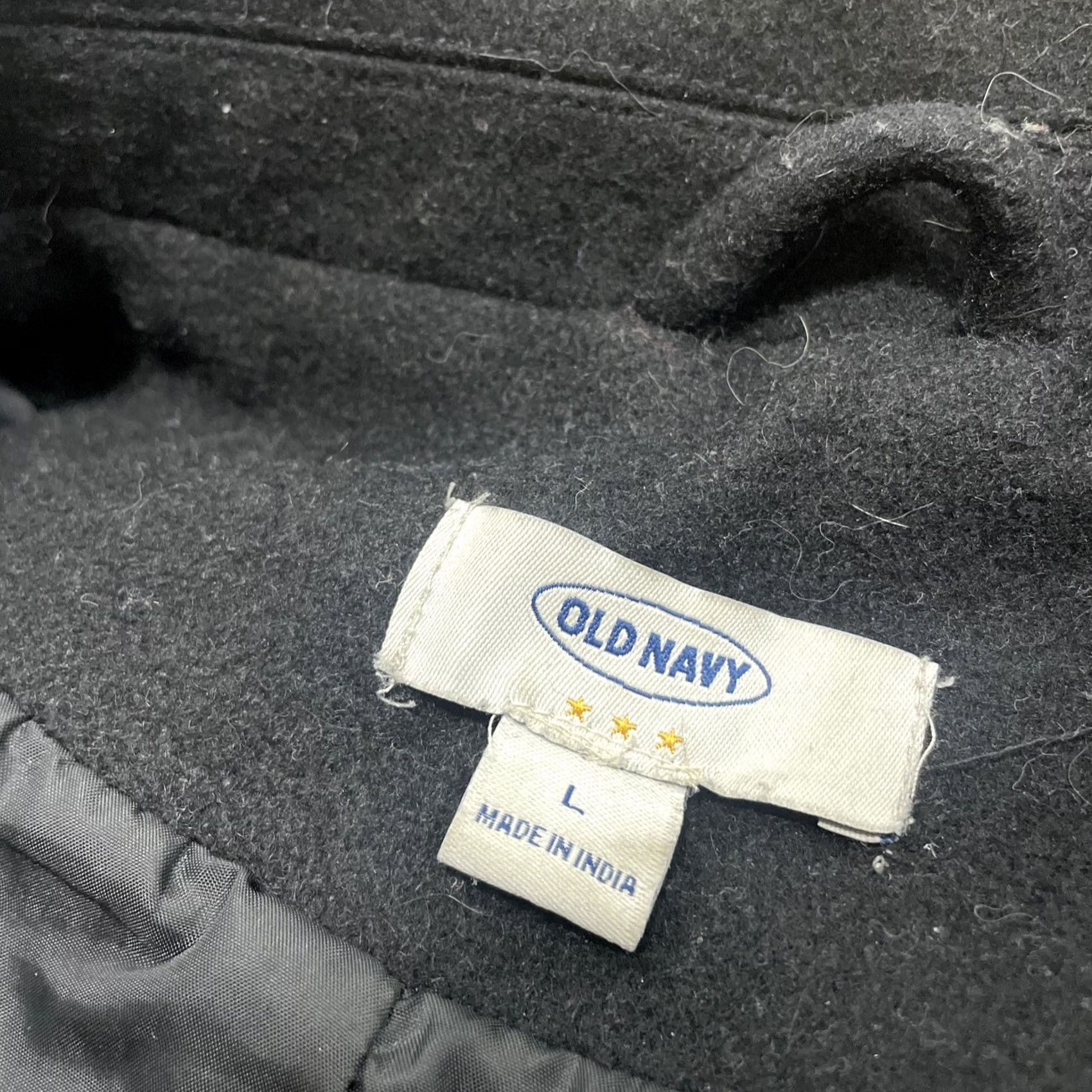 Old Navy VINTAGE Old Navy Wool Blend Coat Adult L Black Double Breasted Naval Lined Pockets Y2K Mens Womens Unisex Adults Coat Size US L / EU 52-54 / 3 - 6 Thumbnail