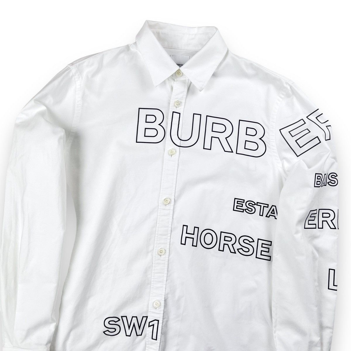 Burberry Horseferry White Long Sleeve Shirt - Tops