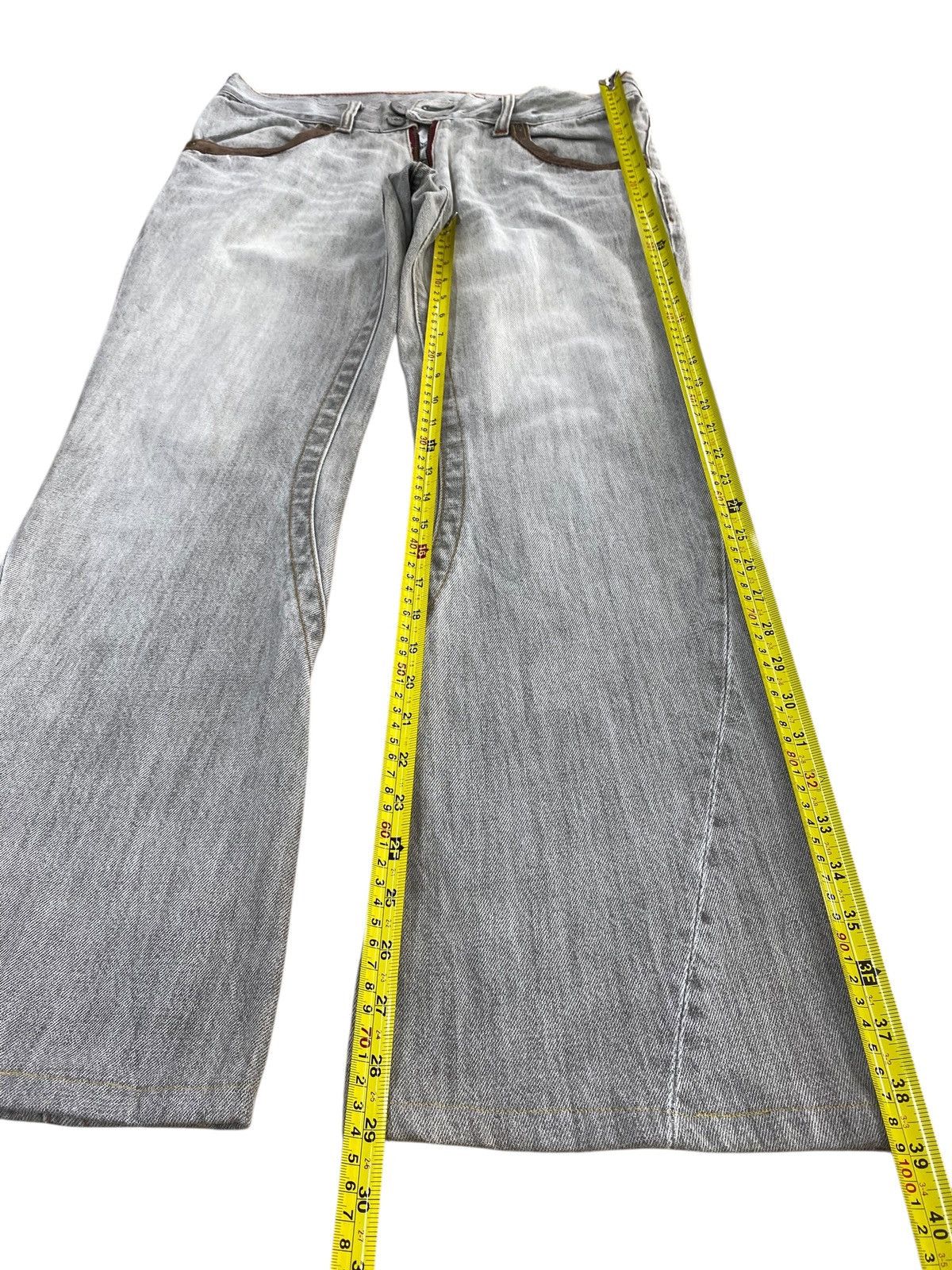 Japanese Brand Japanese Brand Faded Light Wash Style Flare Jeans Size US 34 / EU 50 - 7 Thumbnail