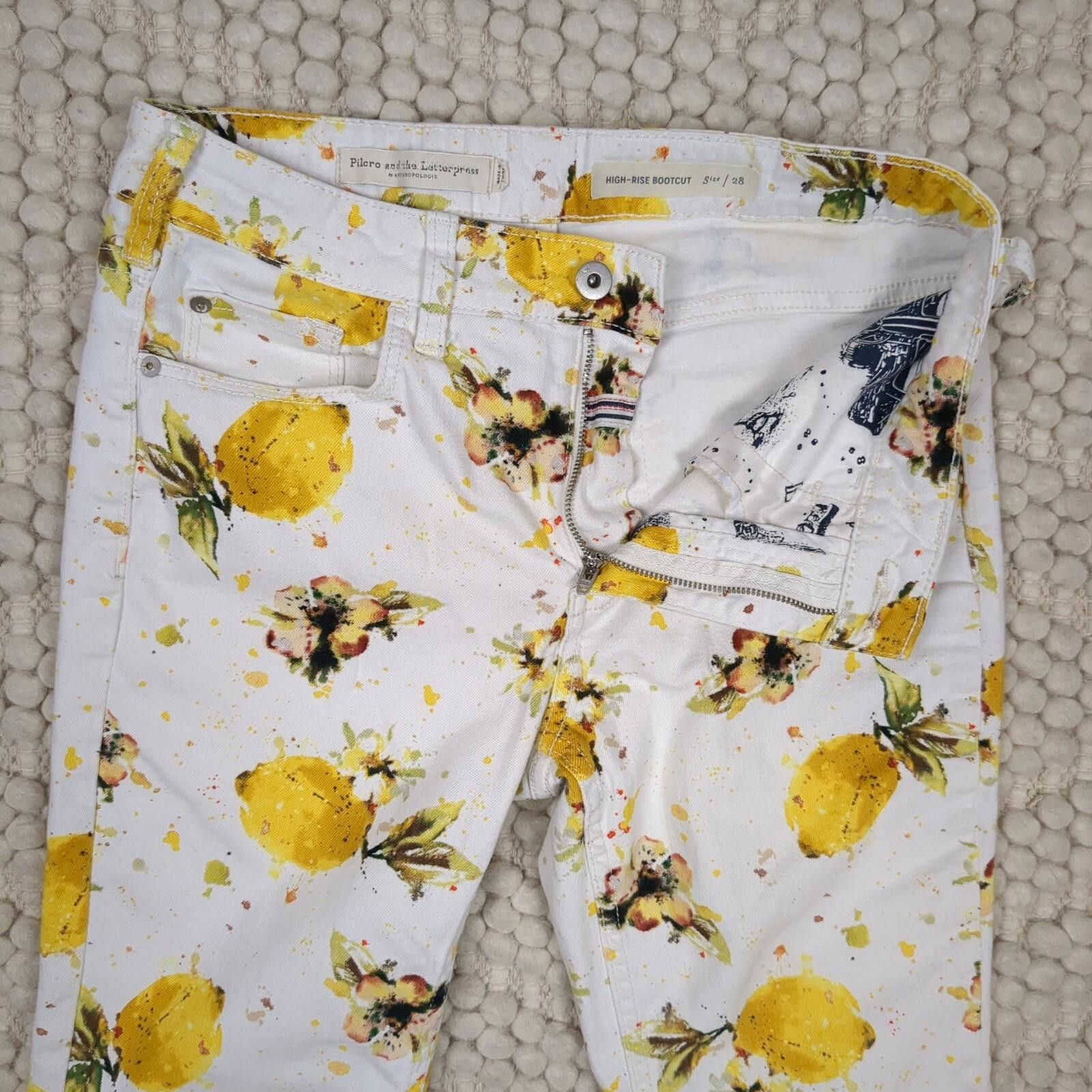 Pilcro & The Letterpress Lemon Grove Crop Bootcut Jeans 28