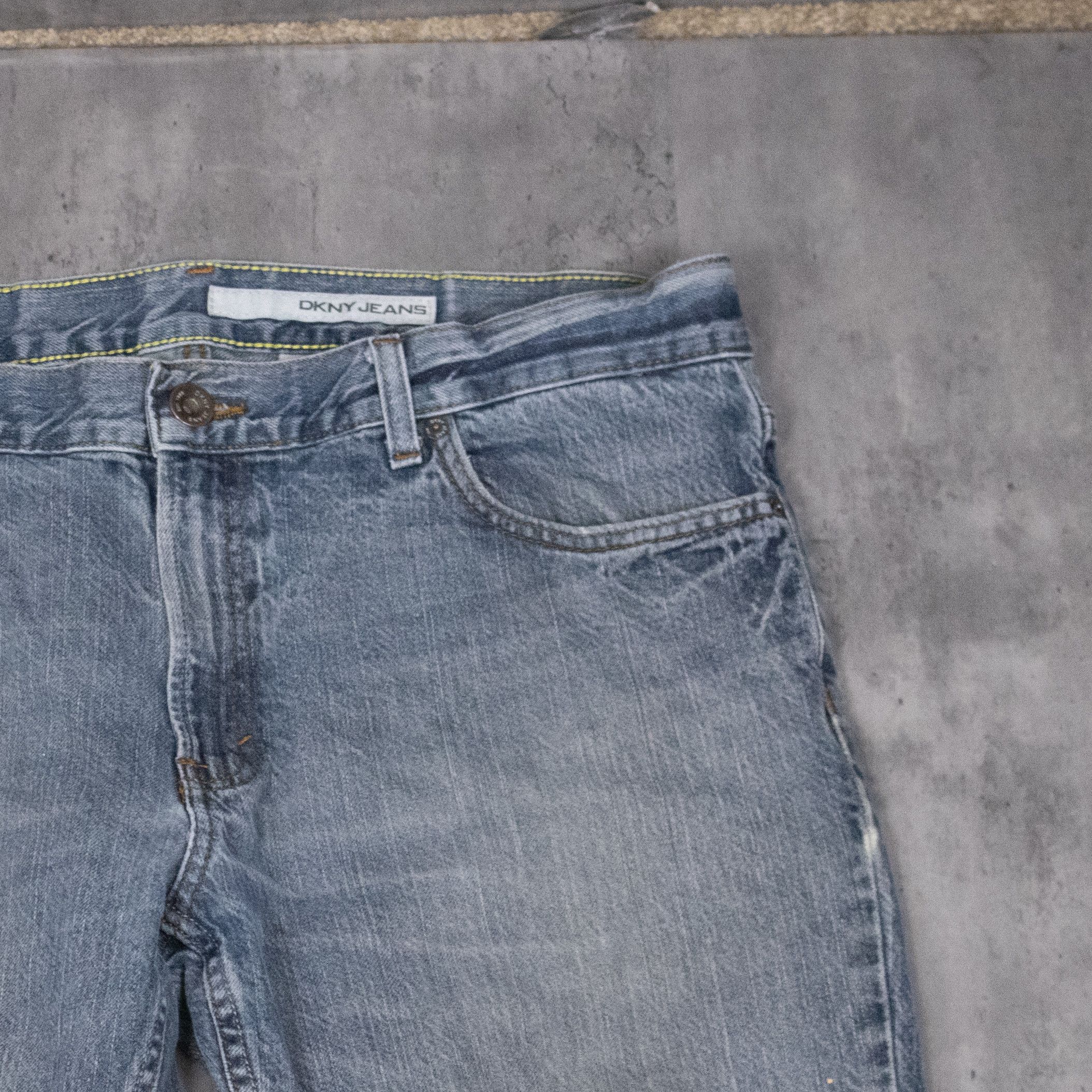 DKNY Y2K 2000s DKNY Jeans Baggy Fit Distressed Denim Pant's Size US 38 / EU 54 - 8 Thumbnail