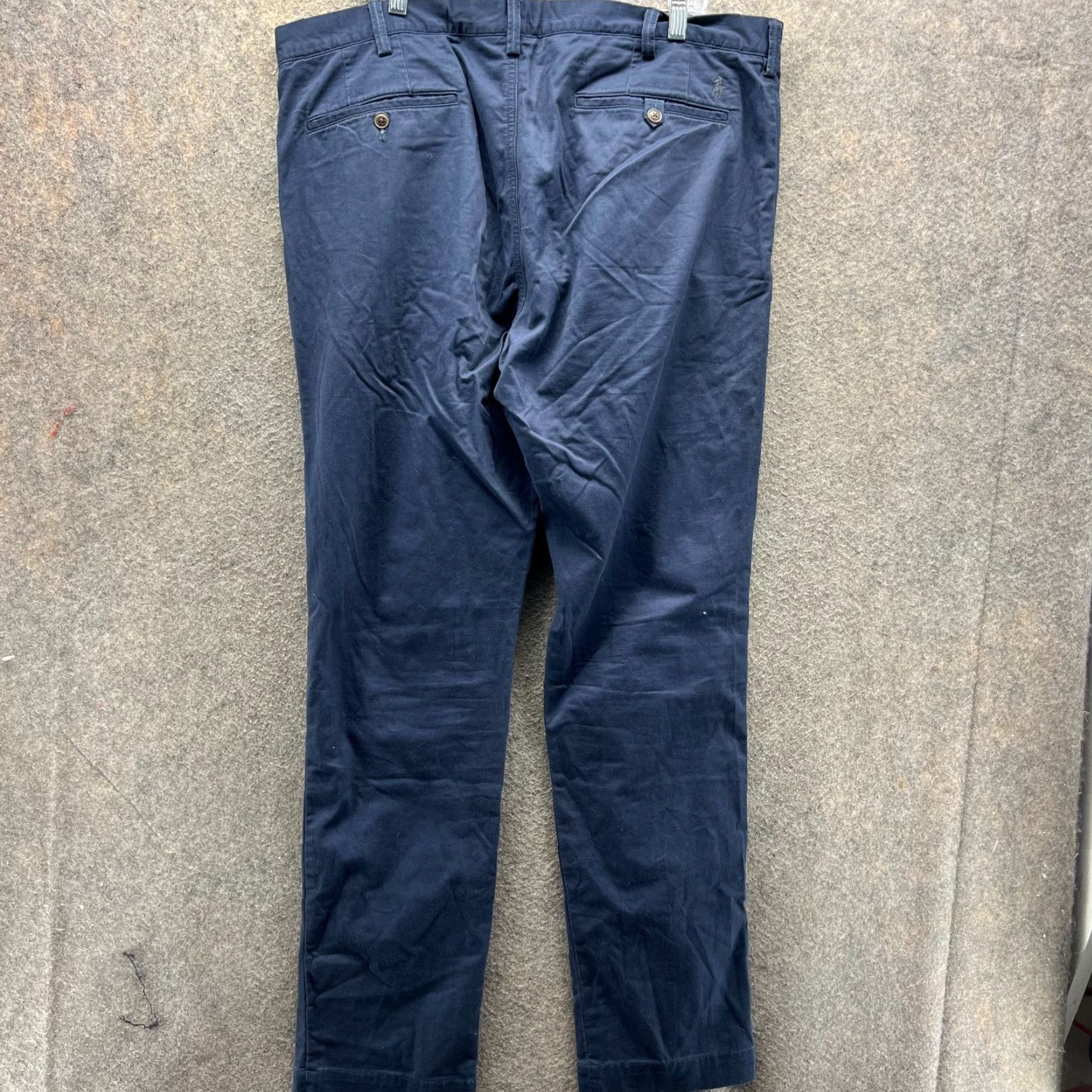 Polo Ralph Lauren Polo Ralph Lauren Chino Pants Mens 38x34 Blue Navy Slim Flat Front Stretch Dress Pants Regular Size 38 Mens Size US M / EU 48-50 / 2 - 2 Thumbnail