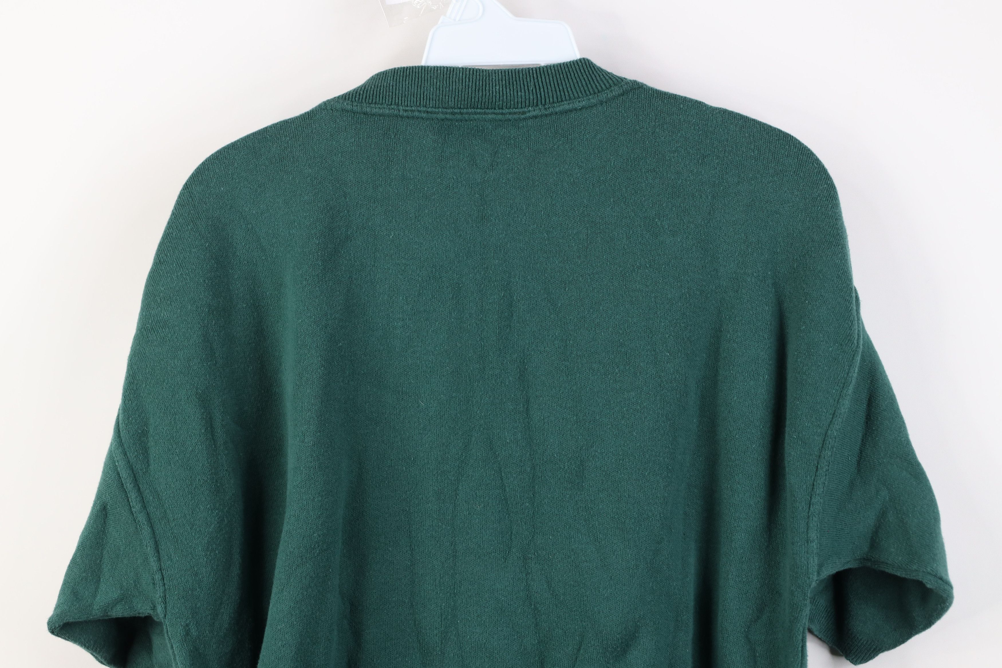 Vintage Vintage 90s Streetwear Ribbed Short Sleeve Sweater Green Size M / US 6-8 / IT 42-44 - 11 Thumbnail