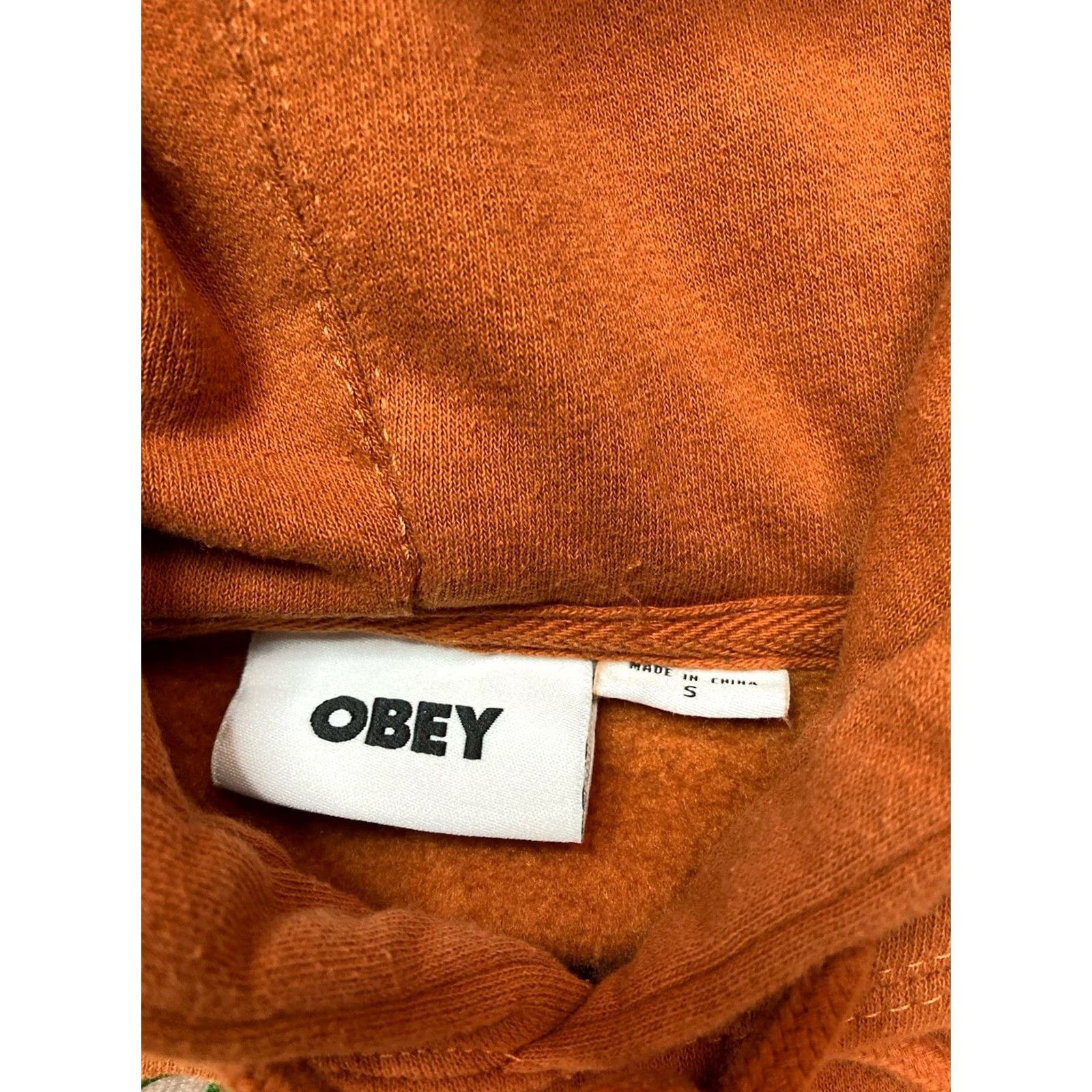 Obey VINTAGE Obey Mushroom Flower Embroidered Pullover Hoodie Women Small Brown Size S / US 4 / IT 40 - 4 Thumbnail
