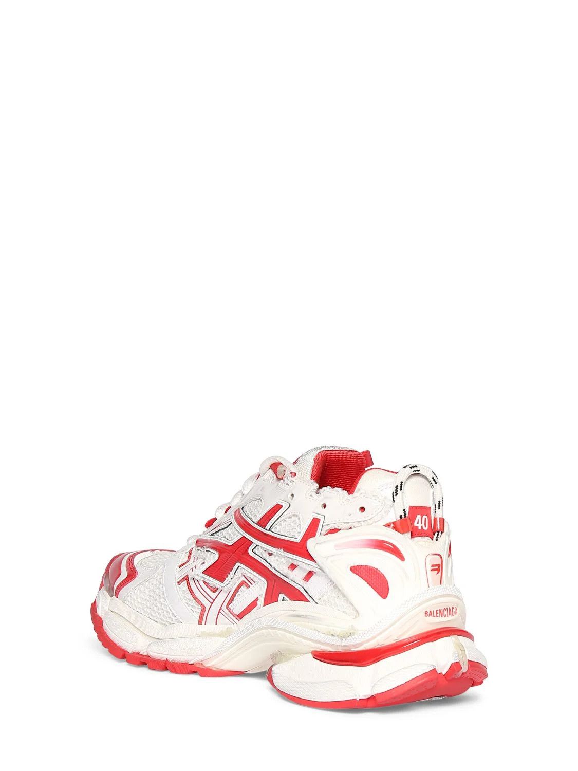 Balenciaga oc11z10724 Runner Sneaker in Red/White Size US 13 / EU 46 - 3 Thumbnail