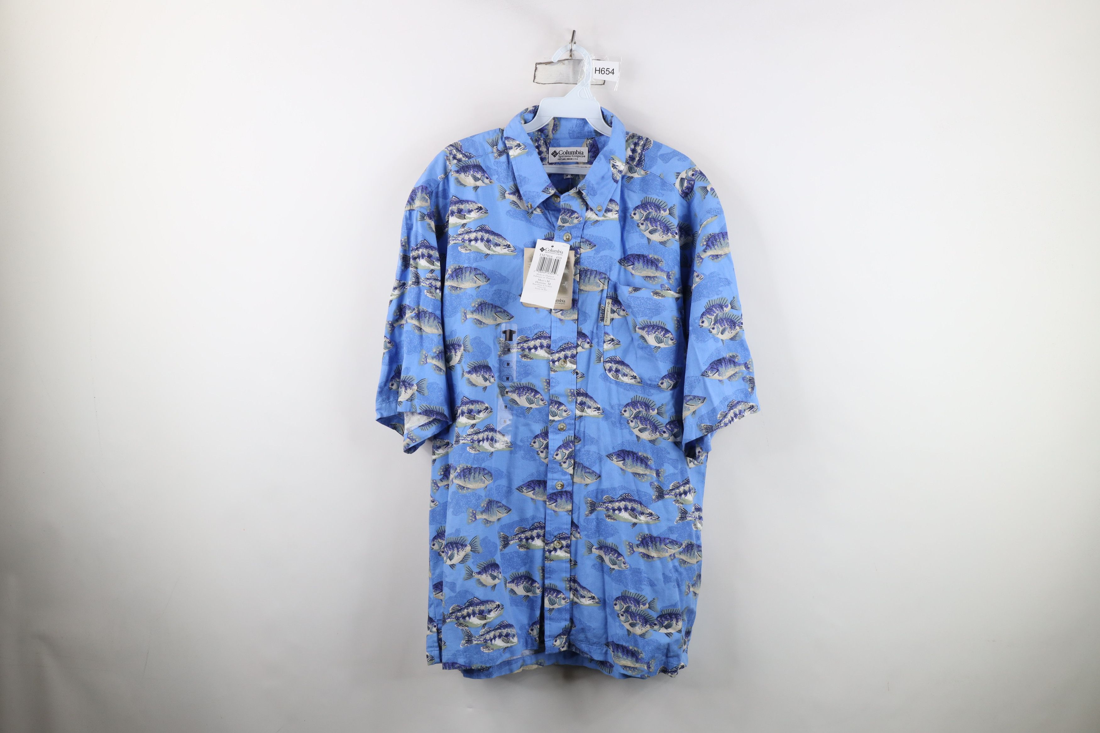Columbia Deadstock Vintage 90s Columbia All Over Print Button Shirt Size US M / EU 48-50 / 2 - 1 Thumbnail