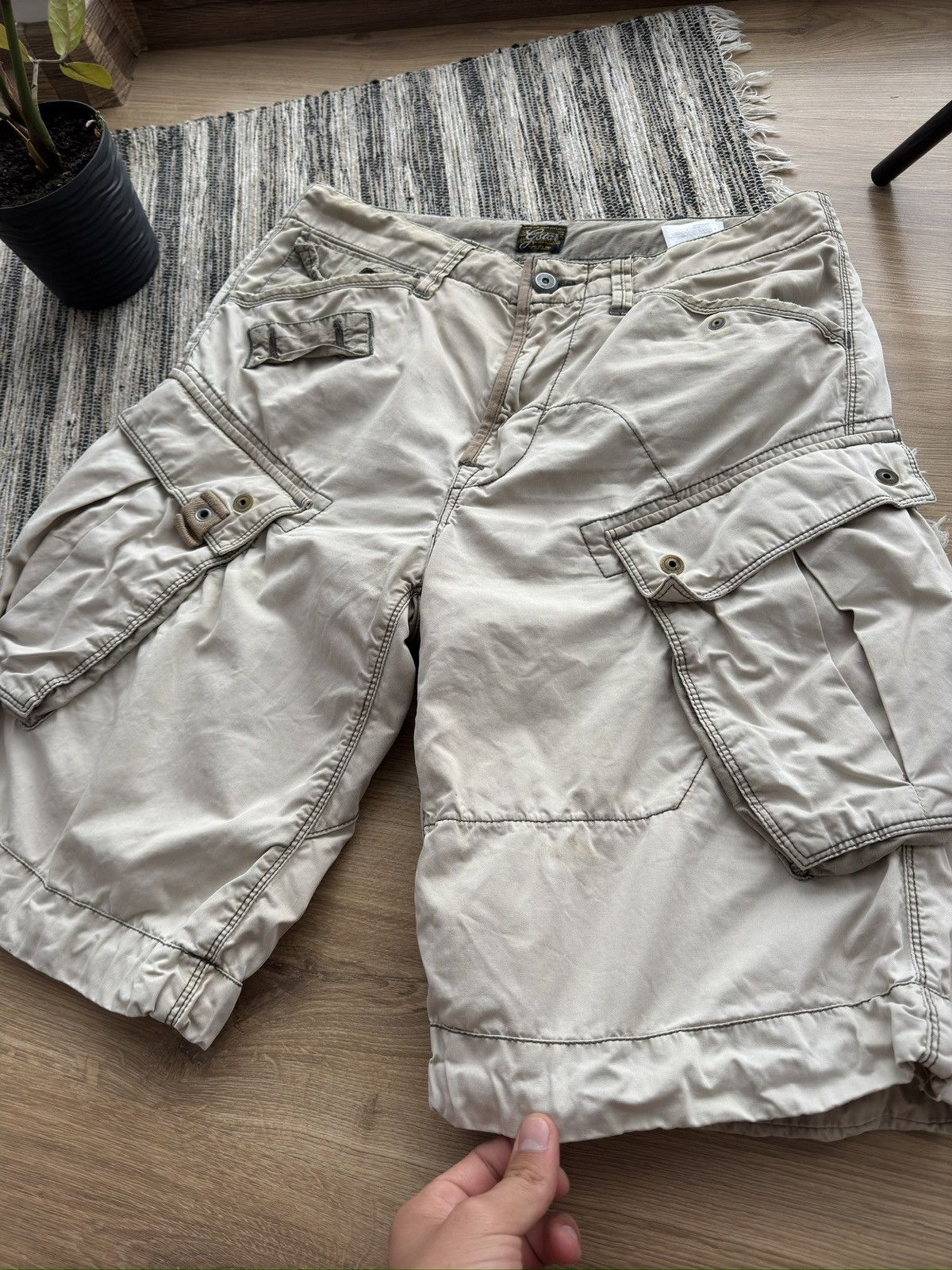 G-Star Vintage G star Raw Big logo multi pocket Cargo Y2K Shorts Size US 30 / EU 46 - 8 Thumbnail