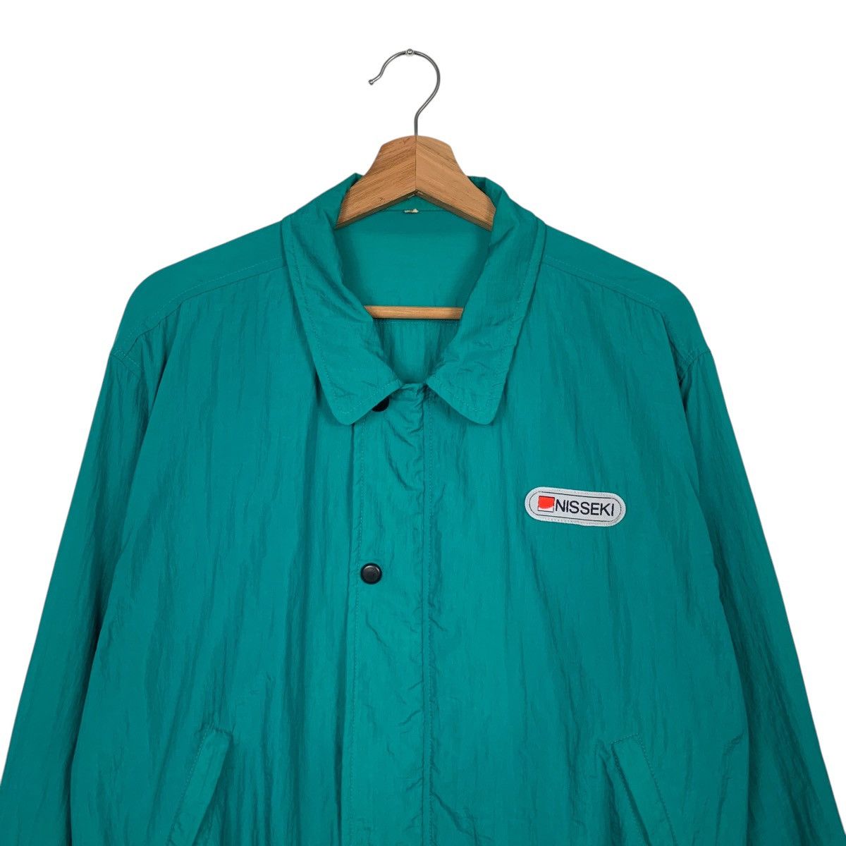 Japanese Brand NISSEKI DASHRACER 100 Green Collar Light Jacket #1661-C74 Size US L / EU 52-54 / 3 - 4 Thumbnail