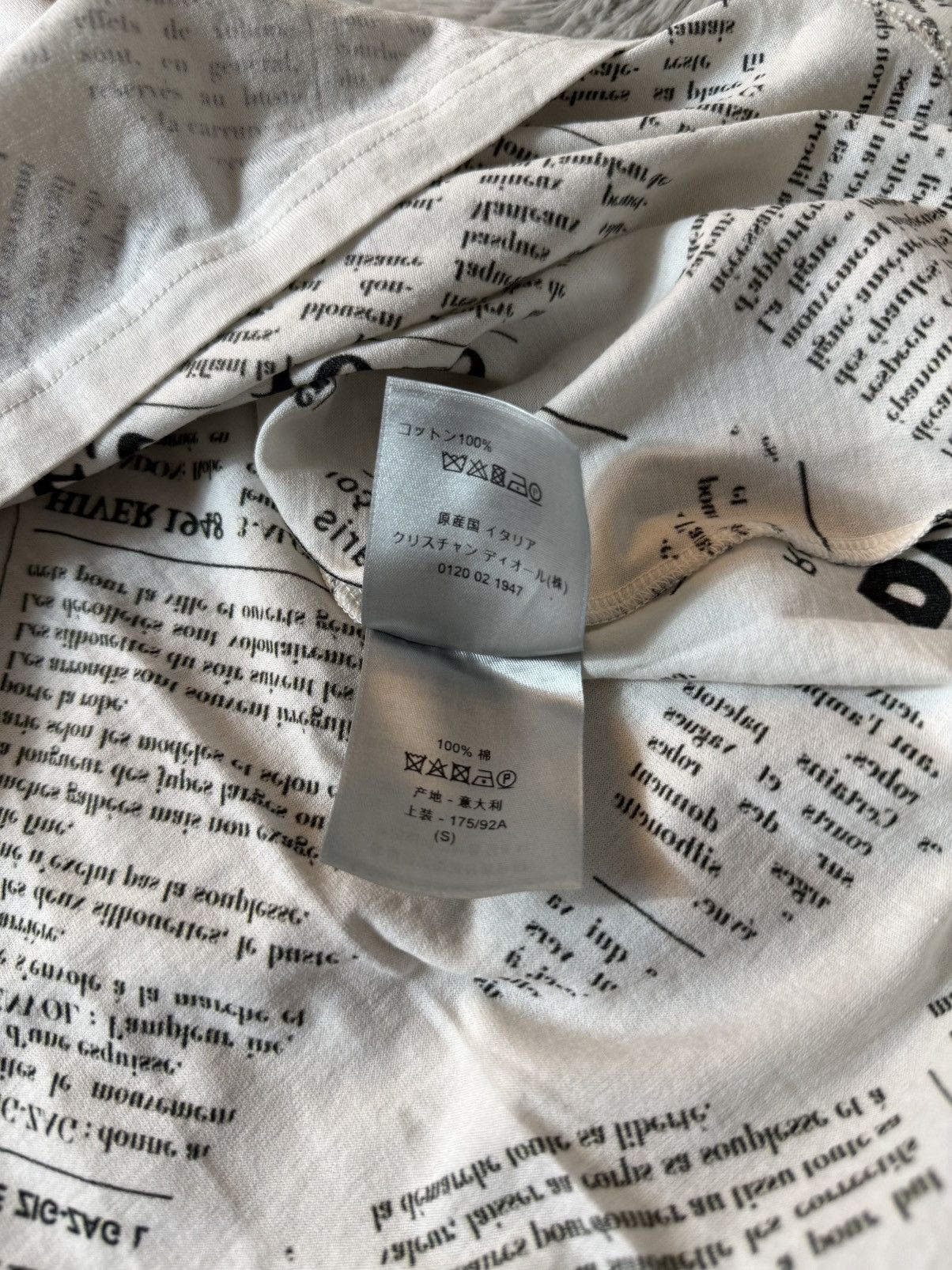 Daniel Arsham × Dior Dior x Daniel Arsham “Newspaper Print” T-Shirt SS20 Size S Size US S / EU 44-46 / 1 - 5 Thumbnail