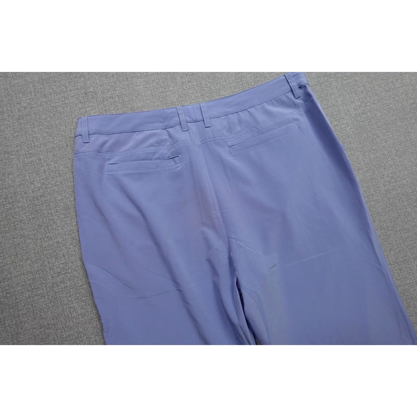 Vintage Short Par 4 Mens Chino Pants 34x32 Blue Regular Fit Golf Microfiber Flat Front Straight Leg Pants Size US 34 / EU 50 - 2 Thumbnail