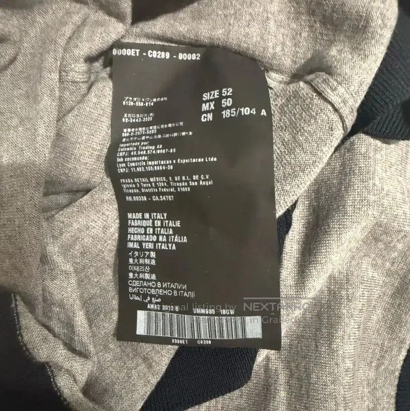 Prada Prada Men's Knit Sweater in Dark Gray. Size US L / EU 52-54 / 3 - 3 Thumbnail