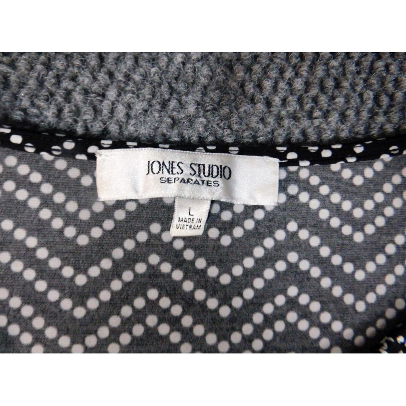 Vintage Jones Studio Blouse L Womens Black Pullover Sleeveless Collared Button Stretch Casual Regular Size L / US 10 / IT 46 - 4 Thumbnail