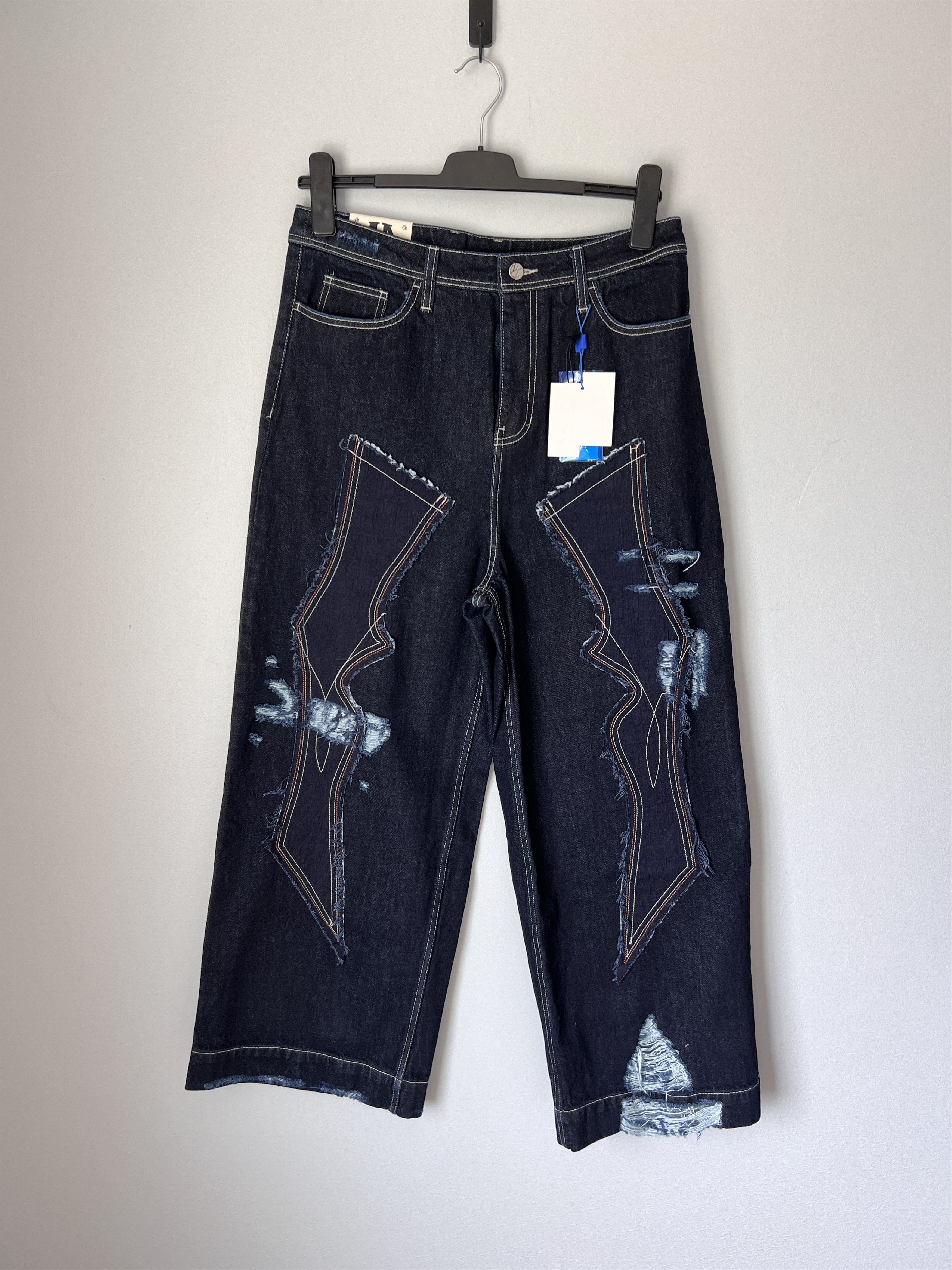 Ader Error Ader Error Wide Leg Elve Jeans in Navy Size US 34 / EU 50 - 1 Thumbnail