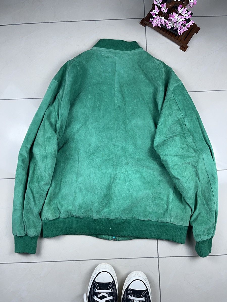 Other ➕ vintage 90s suede genuine leather green jacket chain stitc Size US XL / EU 56 / 4 - 4 Thumbnail