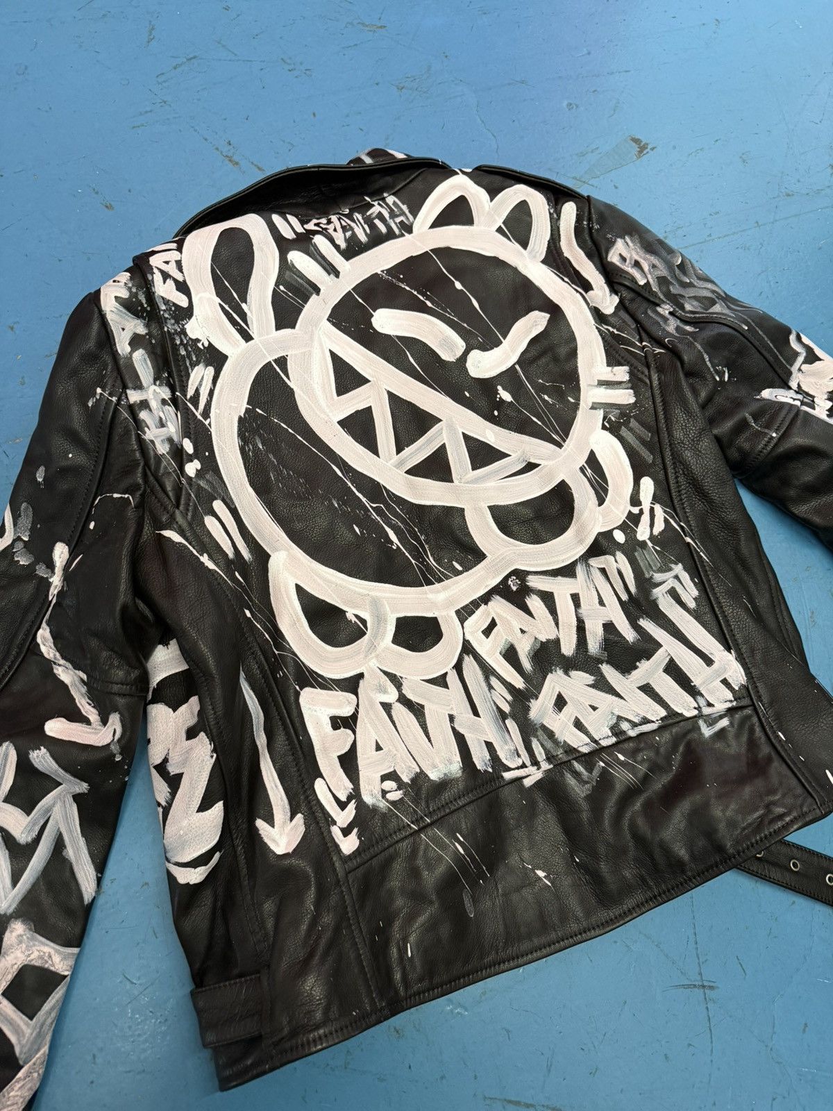 Faith Connexion FAITH CONNEXION GRAFFITI BIKER JACKET Size US L / EU 52-54 / 3 - 5 Thumbnail