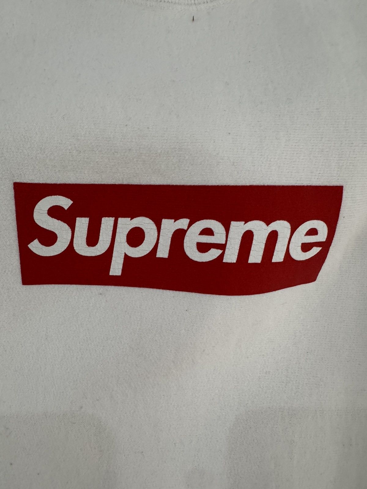 Supreme Supreme Washed Box Logo Crewneck Size S White SS25 USED Size US S / EU 44-46 / 1 - 4 Thumbnail