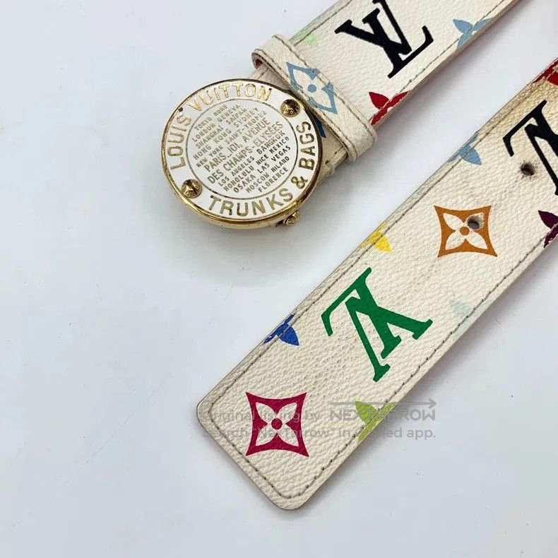 Louis Vuitton Louis Vuitton Color Logo Old Flower Belt. Size ONE SIZE - 3 Thumbnail