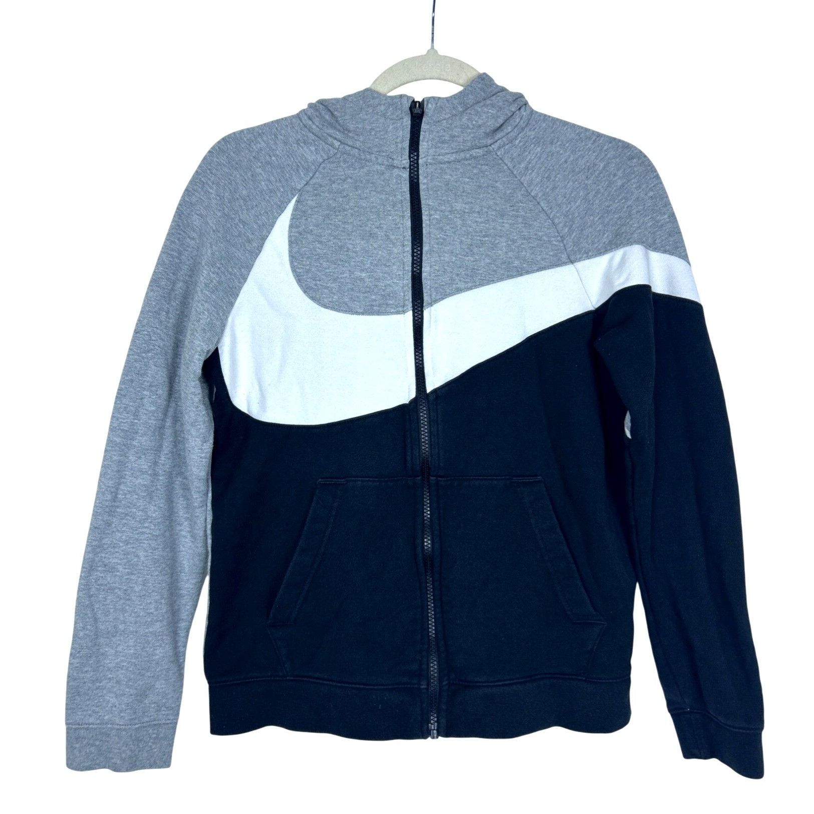 Vintage Y2K Nike Big Swoosh Hoodie Track Jacket Sweatshirt