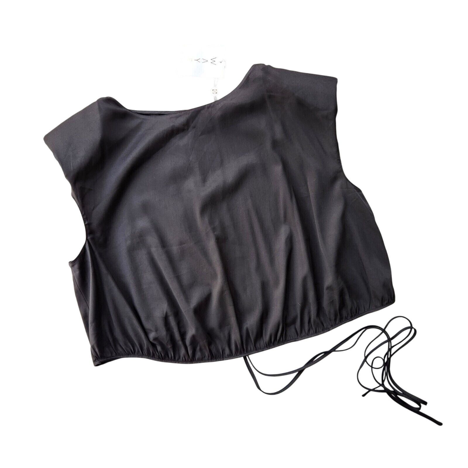The Unbranded Brand WAYF Women Black Smooth Casual Crop Tank Top Plus Size 1X Size XL / US 12-14 / IT 48-50 - 2 Thumbnail