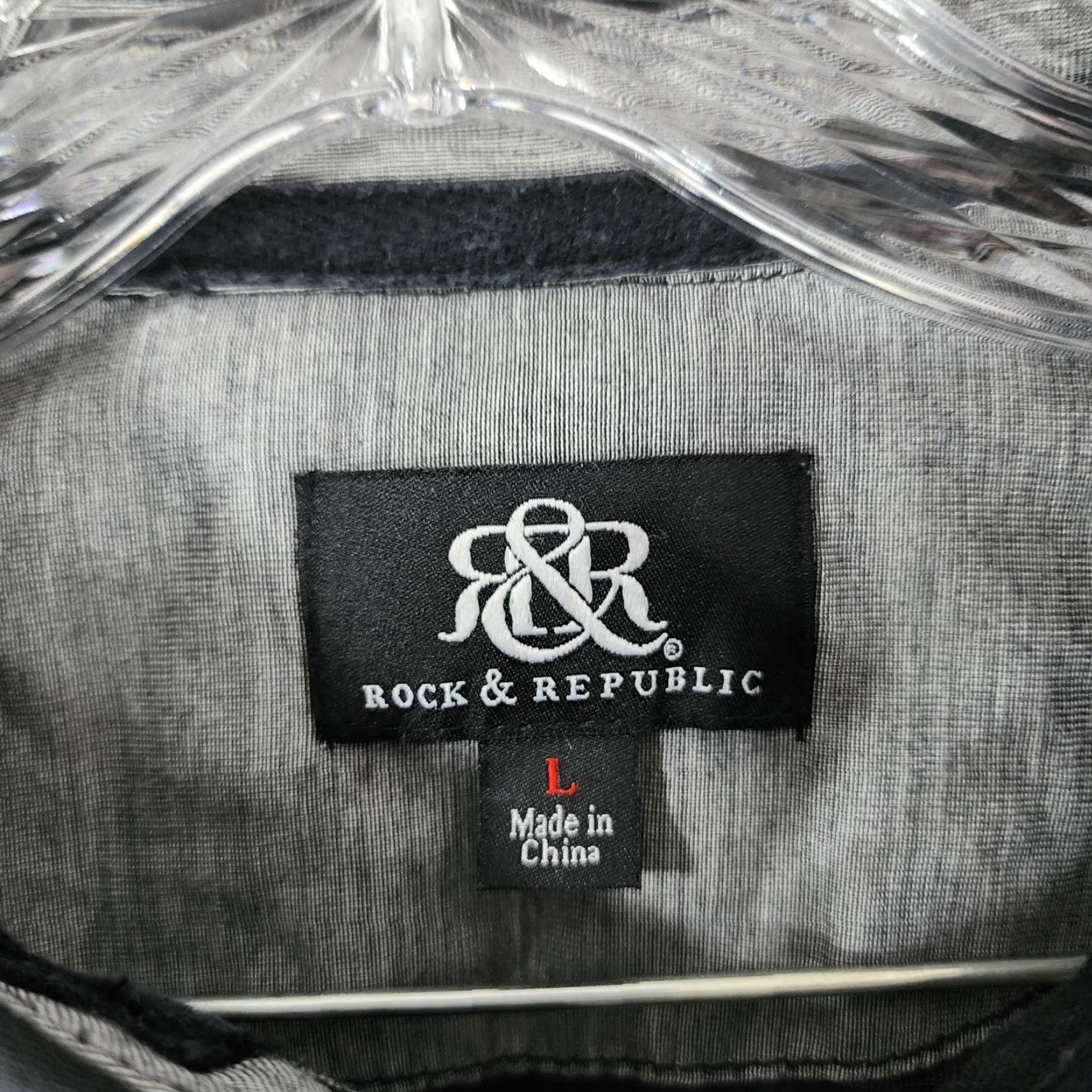 Vintage ROCK & REPUBLIC Black Plaid Long Sleeve Button-Up Shirt Adult Large Mens Size US L / EU 52-54 / 3 - 4 Thumbnail
