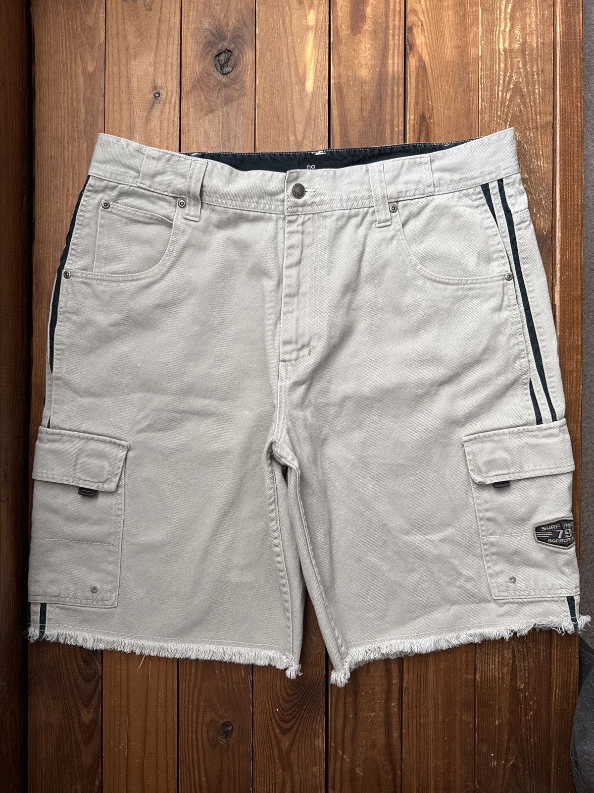 JNCO × Vintage Vintage 90s Y2K No Boundaries Jnco Style Jean Cargo Shorts Size US 38 / EU 54 - 1 Thumbnail