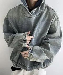 Japanese Brand Kurumiya x Mii Retro Hand-Stiched Denim Hoodie Size US L / EU 52-54 / 3 - 6 Thumbnail