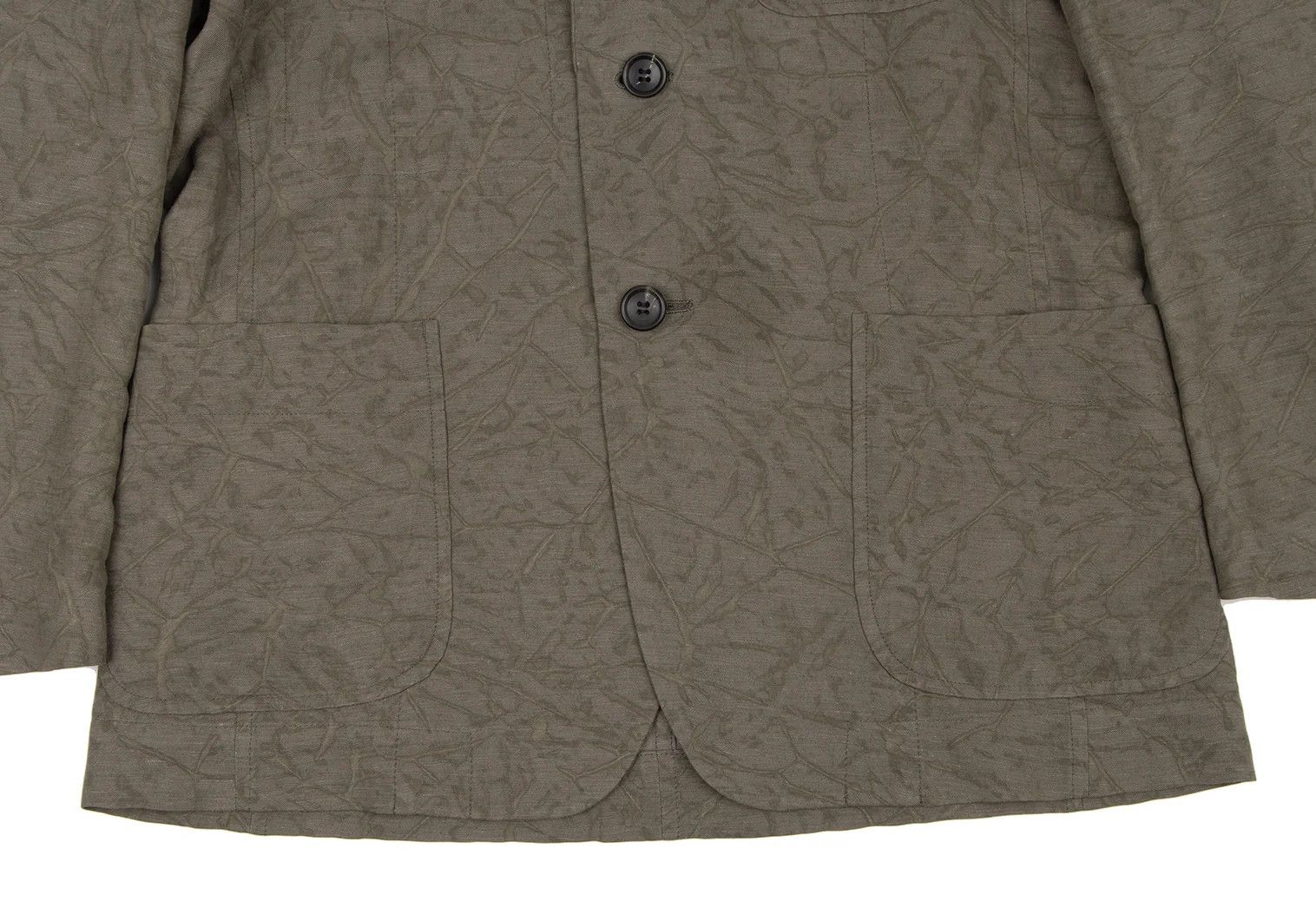 Issey Miyake Linen Lyocell Dyed Patch Pocket Jacket in Mocha2 Size US M / EU 48-50 / 2 - 10 Thumbnail