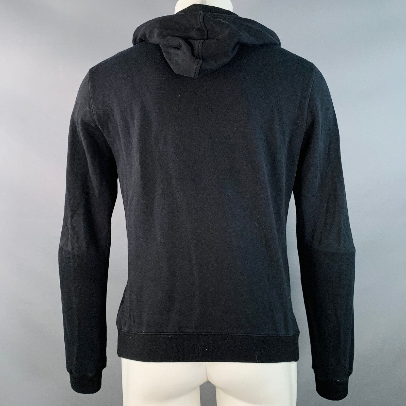 Dolce & Gabbana Size M Black Gold Cotton Cashmere Hooded Sweatshirt Size US M / EU 48-50 / 2 - 4 Thumbnail