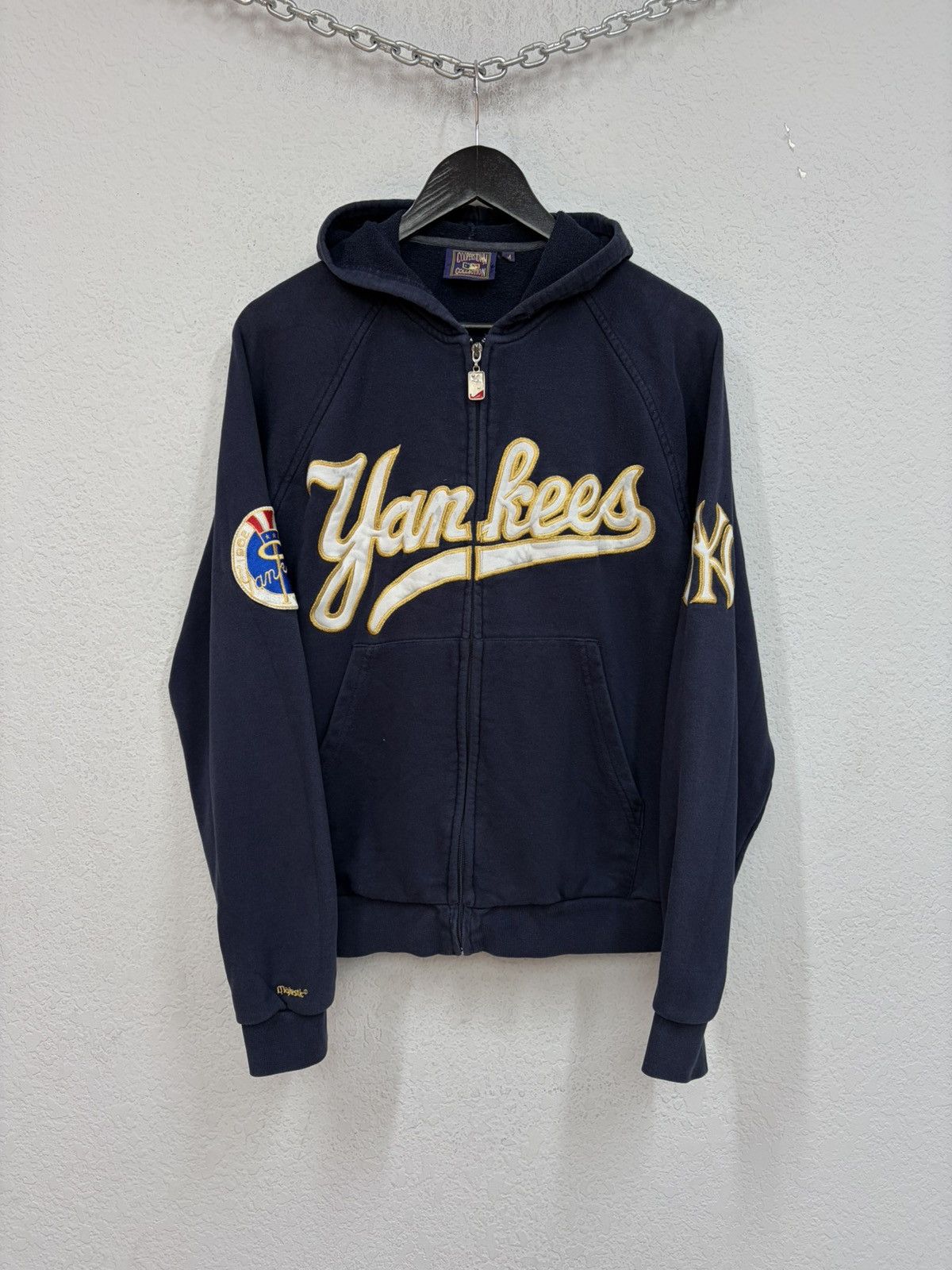 New York Yankees Red Y2K Yankees Zip Hoodie w/ Rhinestone Buttons New York Size US M / EU 48-50 / 2 - 4 Thumbnail