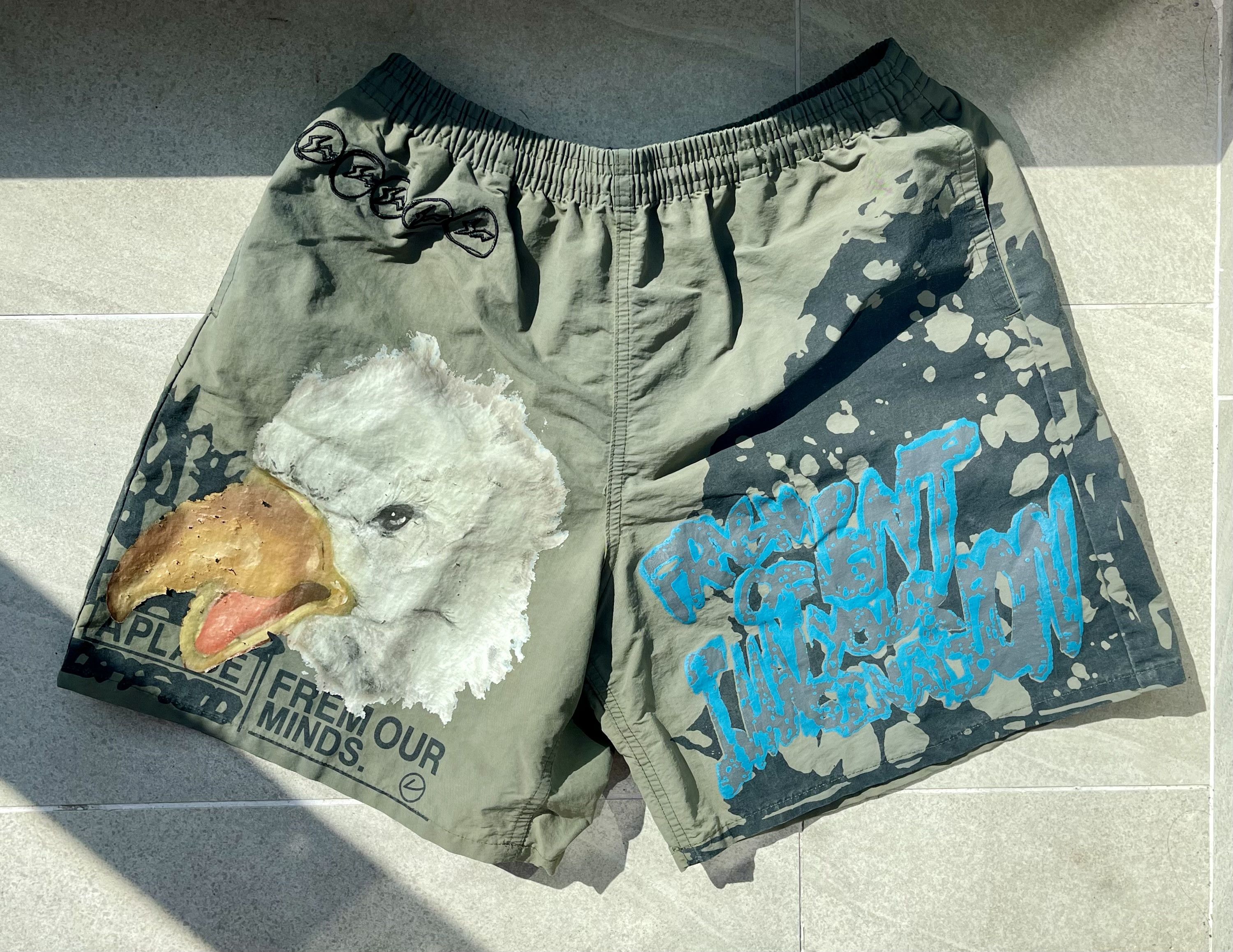 Travis Scott Travis Scott Cactus Jack Fragment Olive Imagination Shorts Size US 32 / EU 48 - 1 Thumbnail