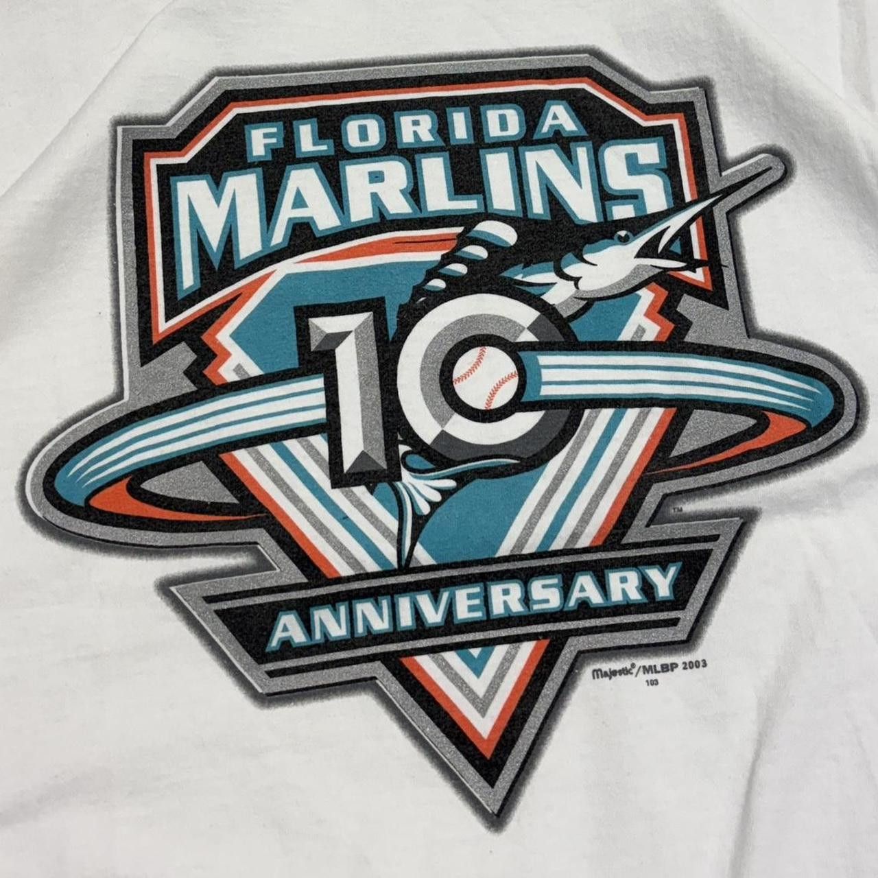 Majestic Vintage Florida Marlins 10th Anniversary Shirt Size US S / EU 44-46 / 1 - 2 Thumbnail