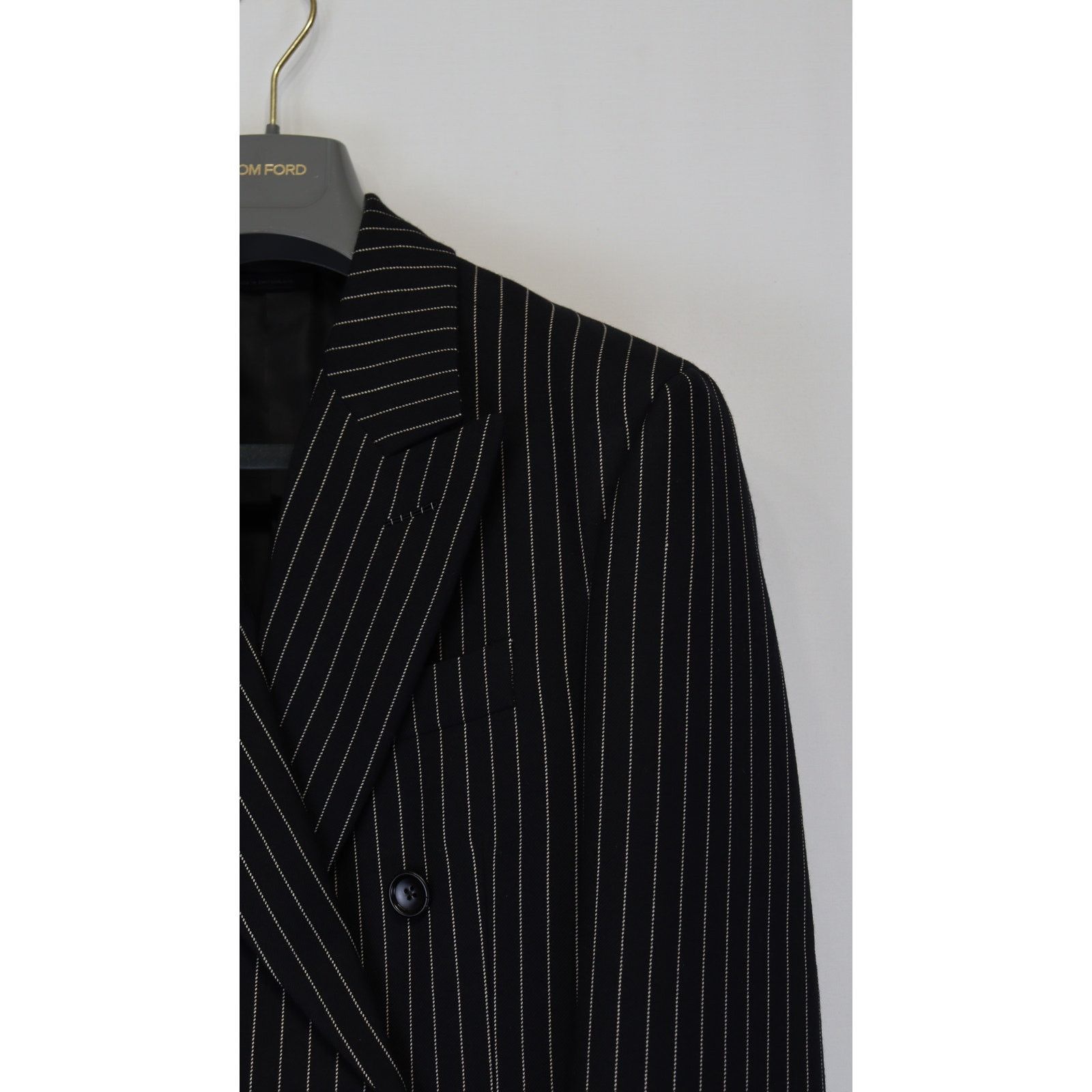 Tom Ford o1rshd1 Cooper Stripe Blazer Jacket in Black/White Size US S / EU 44-46 / 1 - 4 Thumbnail