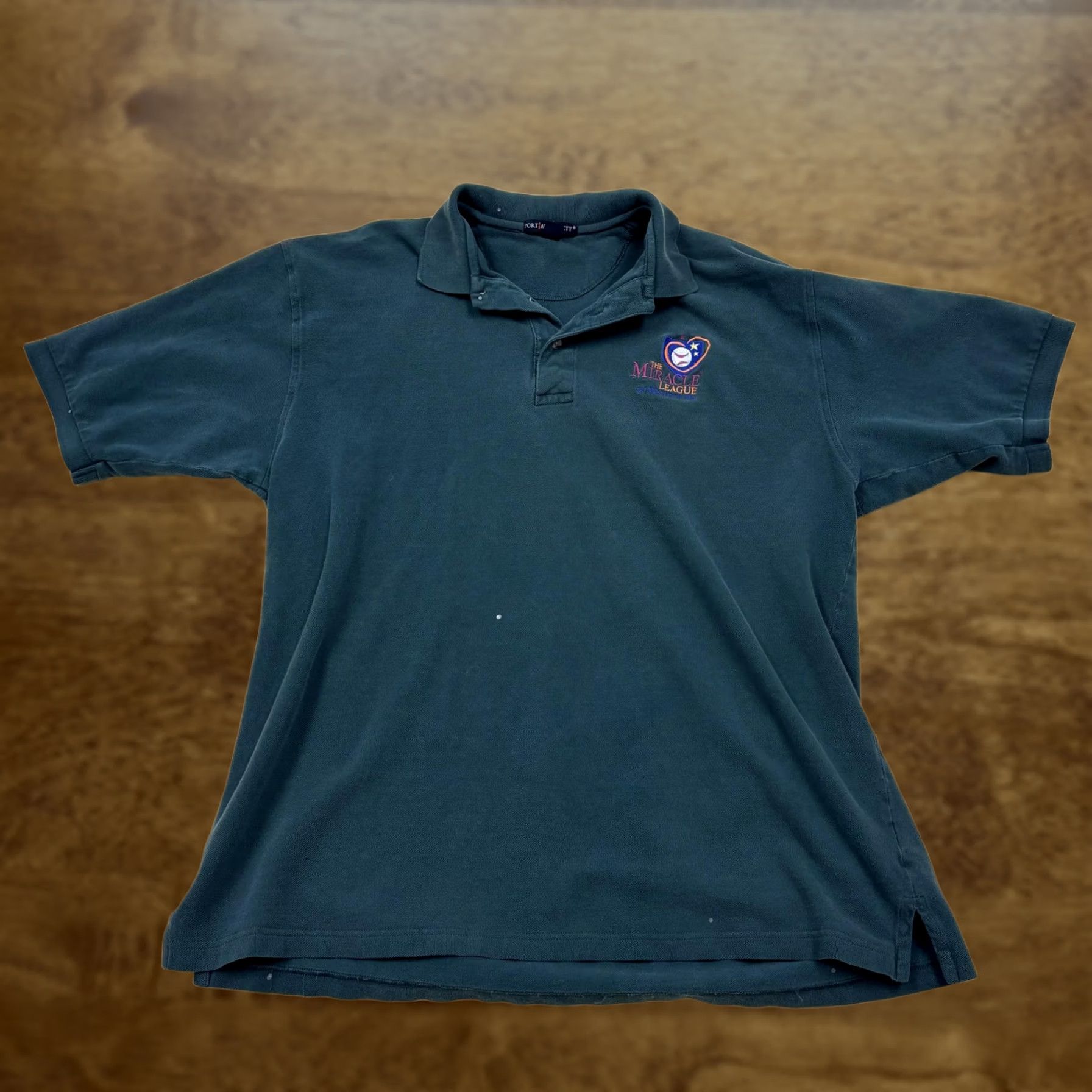 Port Authority Vintage Port Authority Miracle League Polo Shirt Mens 2XL Green Cotton Baseball Logo Shirt Mens 2XL Green Baseball Logo Size US XXL / EU 58 / 5 - 1 Thumbnail