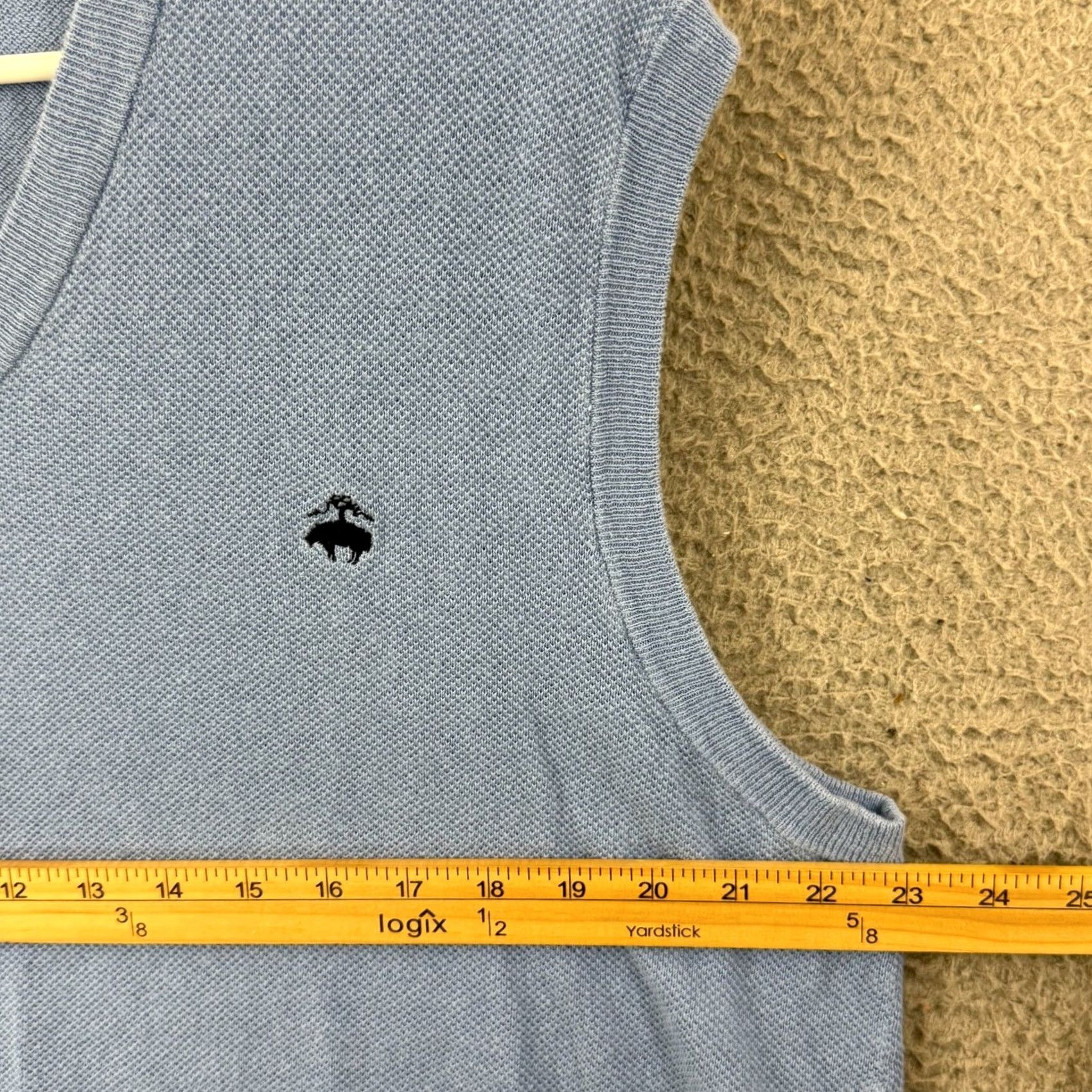 Brooks Brothers Brooks Brothers Vest Mens XL Blue Linen Blend V-Neck Knit 90s Preppy Golf Walking Solid Pattern Size US XL / EU 56 / 4 - 6 Thumbnail