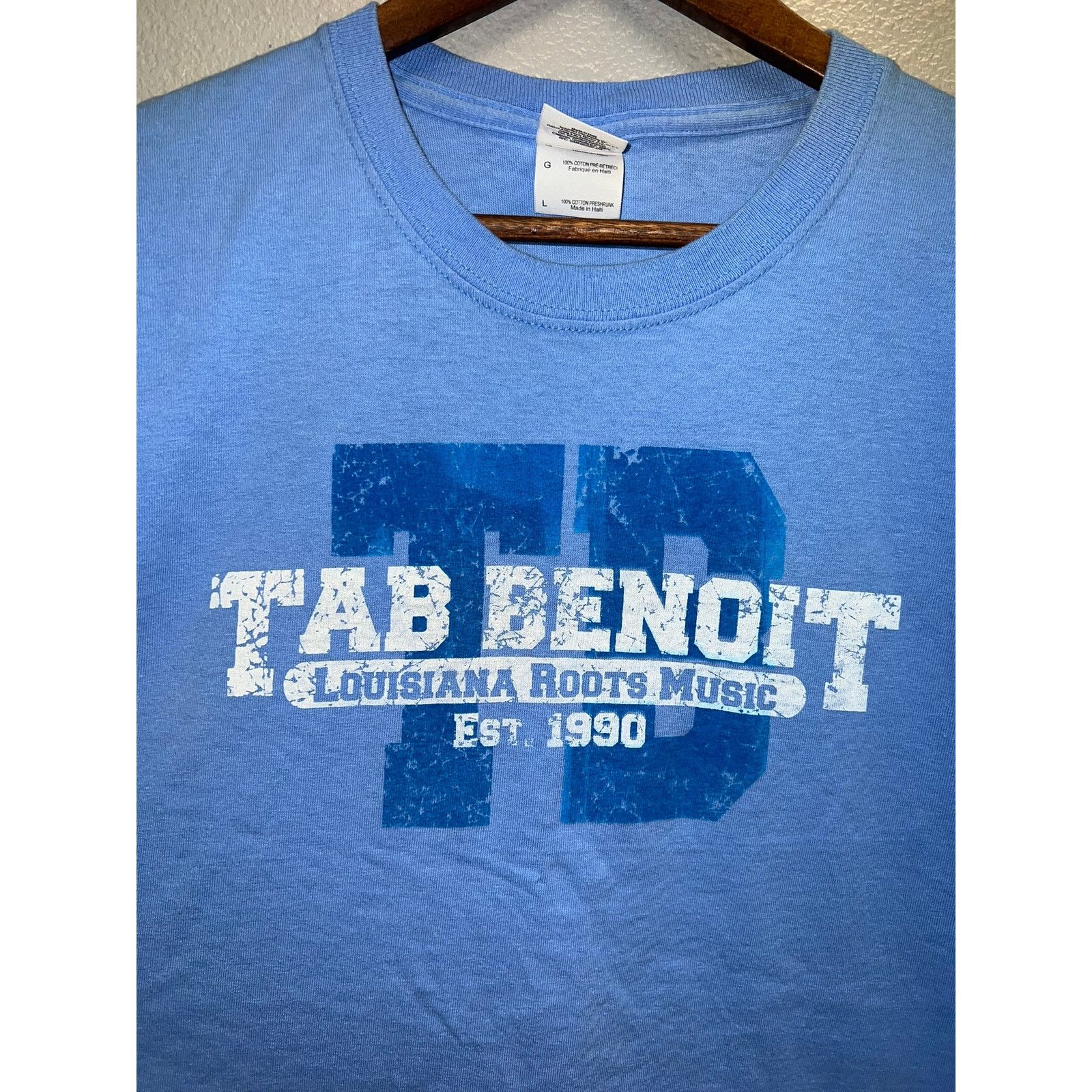 Gildan Vintage Tab Benoit Shirt Lousiana Roots Music Tour Tee L Size US L / EU 52-54 / 3 - 2 Thumbnail