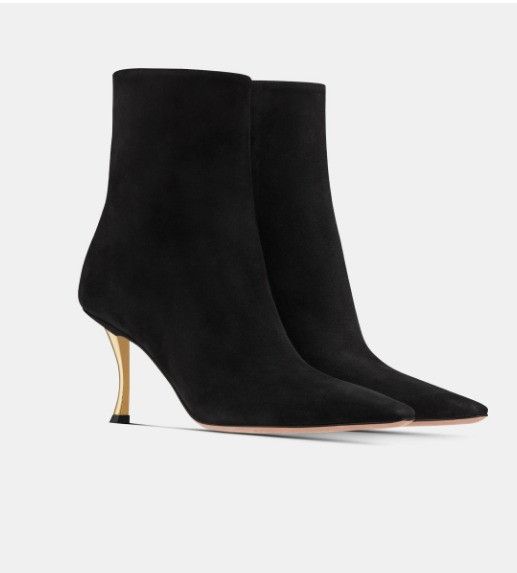 Dior o1w1db10924 D-Fame Heeled Ankle Boot in Black Size US 12 / IT 42 - 2 Thumbnail