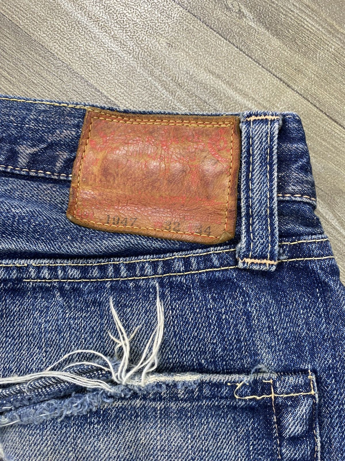Sugar Cane 🇯🇵Vintage Sugar Cane 1947 Distressed Faded Selvedge Denim Size US 29 - 17 Thumbnail