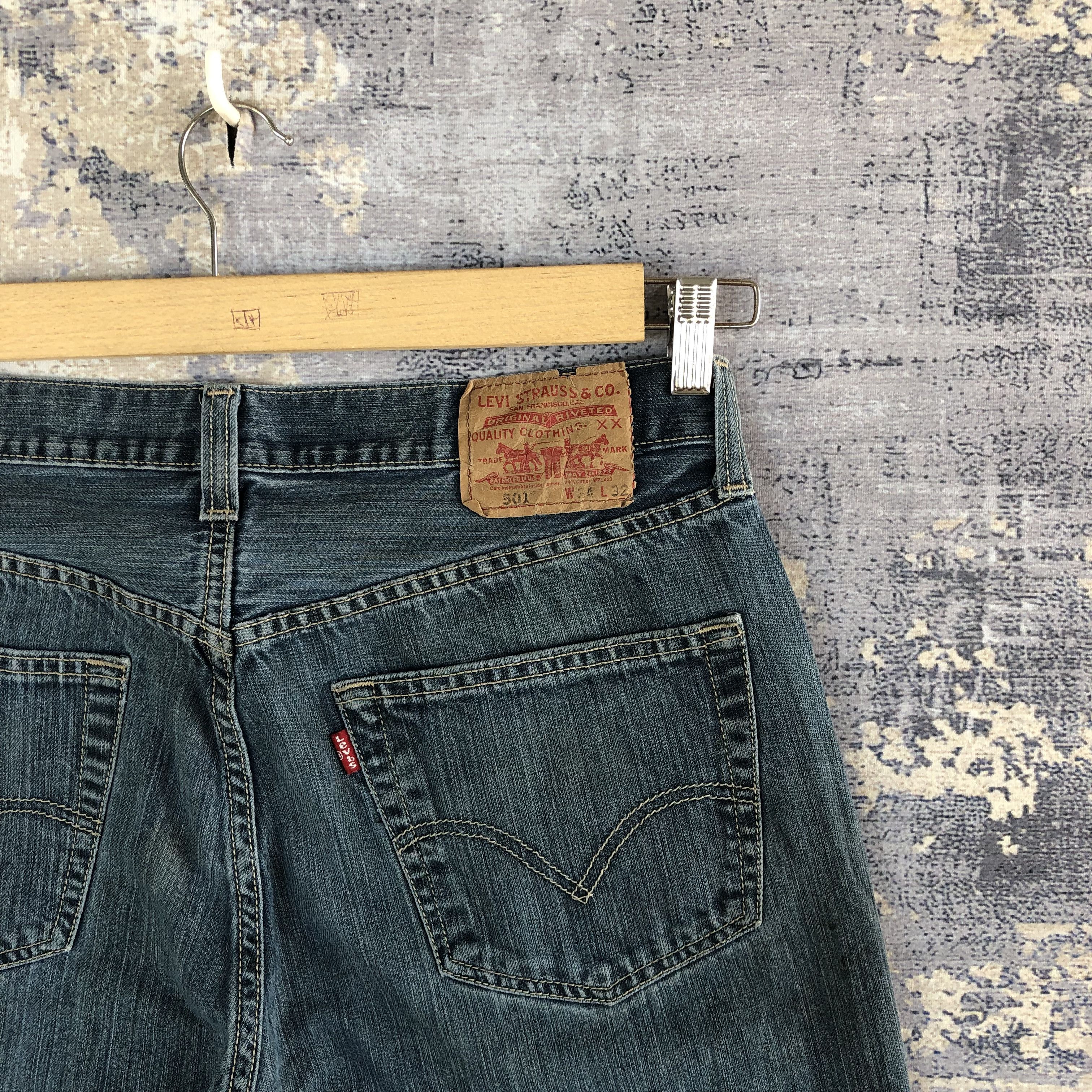 Levi's Vintage Y2K Levis 501 Dirty Mud Jeans Levi's Faded Denim Size US 32 / EU 48 - 5 Thumbnail