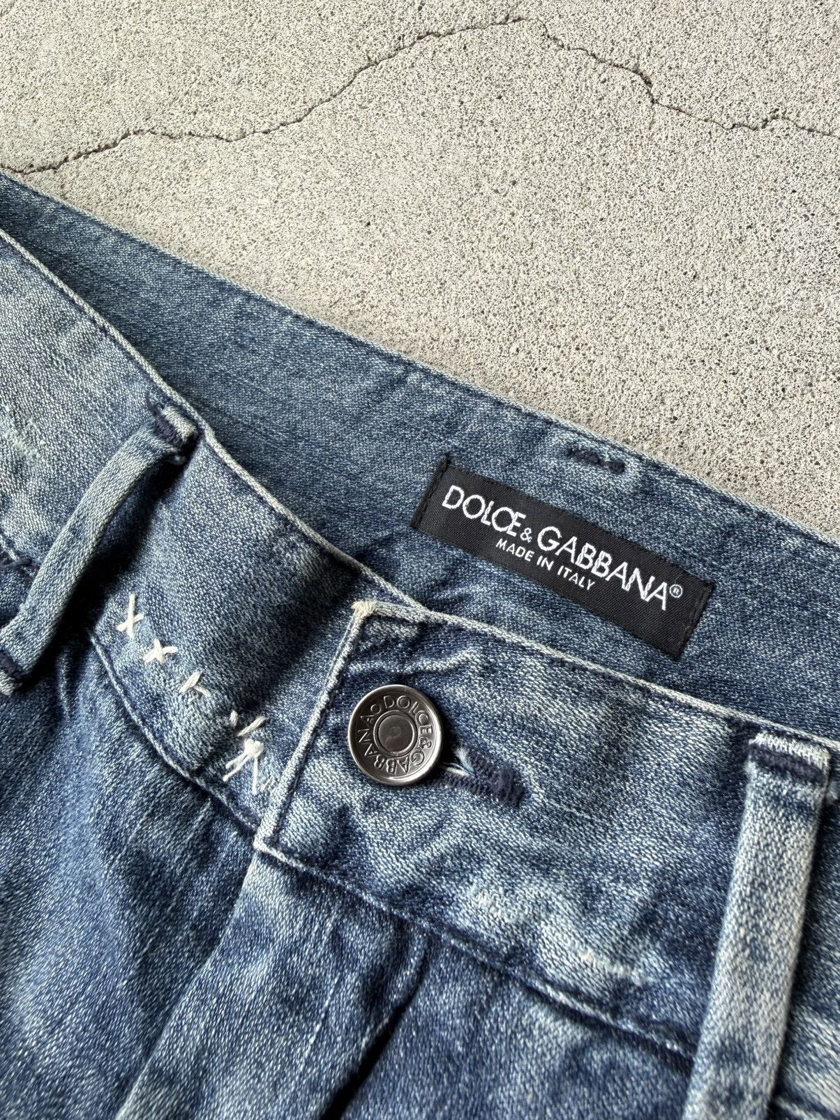 Dolce & Gabbana DOLCE&GABBANA Archive Patchwork Destroyed Denim Size US 30 / EU 46 - 9 Thumbnail