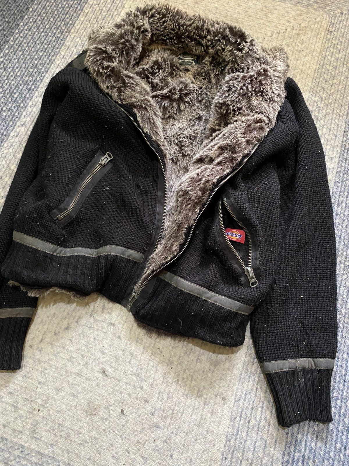 Dickies Bomber Knit Jacket Fluffy Furr Inner