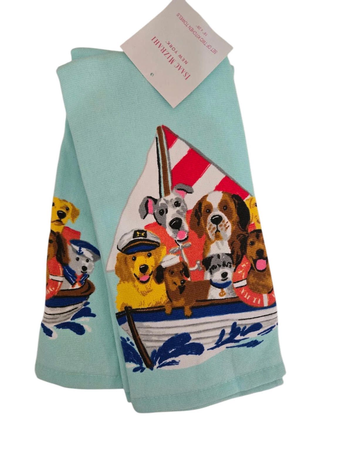 Isaac Mizrahi Isaac Mizrahi Dish Towels Set of 2 Dog Kitchen NWT Size ONE SIZE - 1 Thumbnail