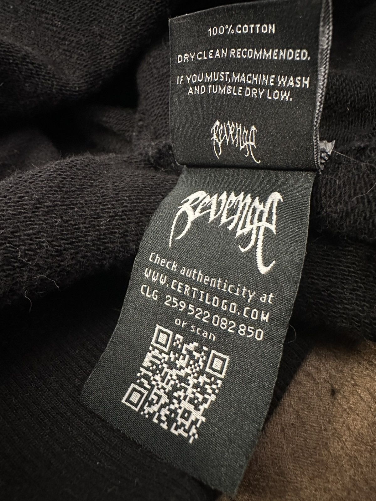 Revenge Revenge x XXXTentacion "Kill" hoodie in black, size L. Size US L / EU 52-54 / 3 - 12 Thumbnail