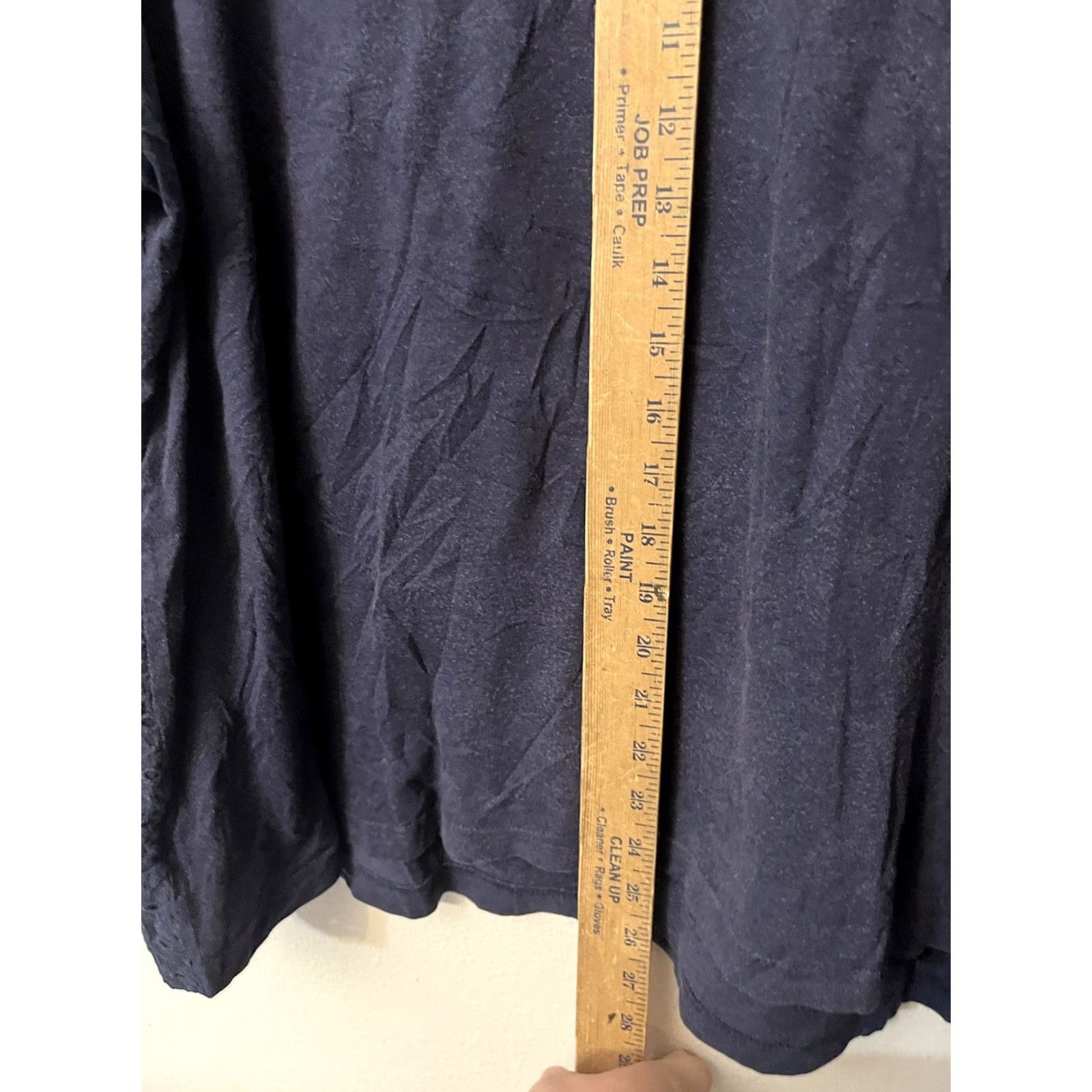 Croft & Barrow Croft & Barrow T-Shirt Women 2X Navy Eyelit Round Neck Short Sleeves Casual Knit 100% Cotton Vintage No Size XXL / US 16-18 / IT 52-54 - 4 Thumbnail