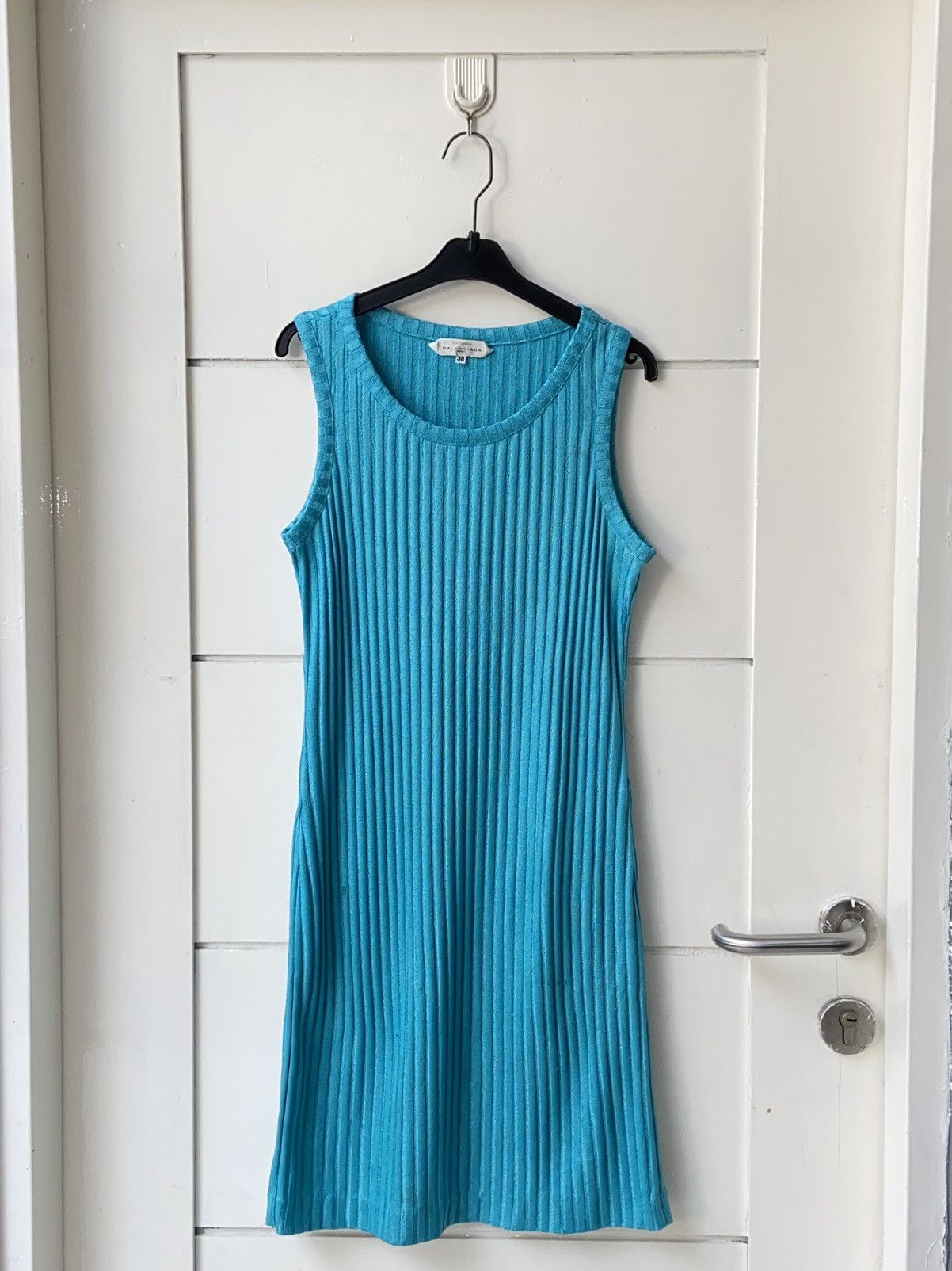 Balenciaga BALENCIAGA Blue Knit Cable Tank Size US S / EU 44-46 / 1 - 1 Thumbnail
