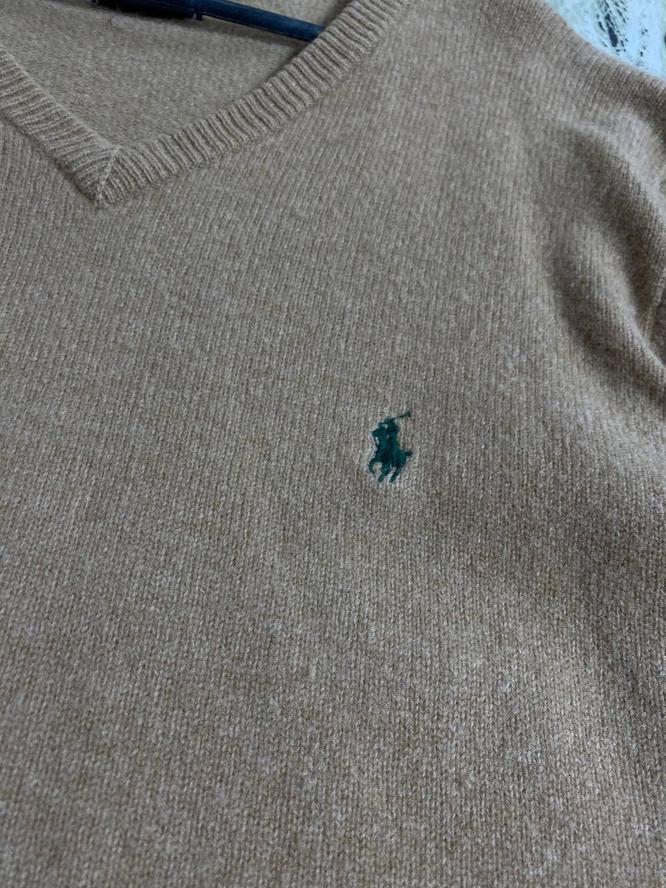 Polo Ralph Lauren × Ralph Lauren × Vintage 90s Vintage Polo Ralph Lauren Khaki Knit Sweater Size US XL / EU 56 / 4 - 5 Thumbnail
