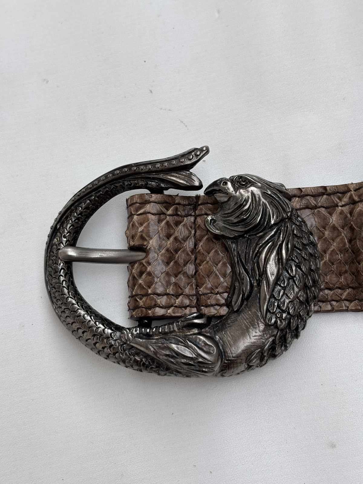 Roberto Cavalli Exotic Leather Eagle Buckle Belt Size ONE SIZE - 5 Thumbnail